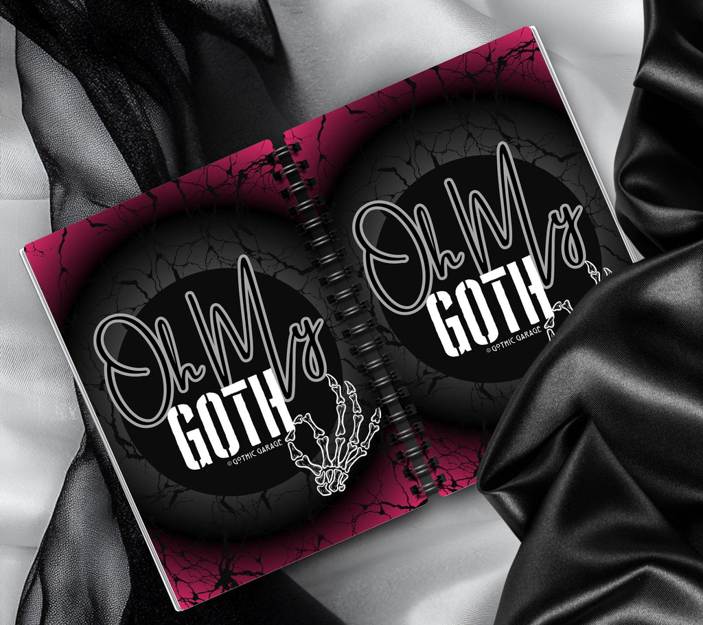 Oh My Goth Skeleton Hand Reusable Sticker Book, Perfect Gift to Personalize,  Sticker Organizer Album