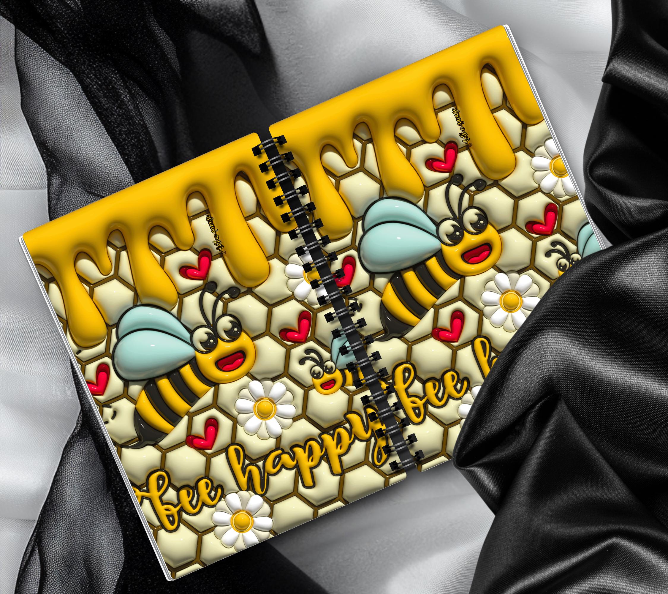 Bee Happy Honey Power Reusable Sticker Book, Perfect Gift to Personalize,  Kids and Adult Friendly Sticker Organizer