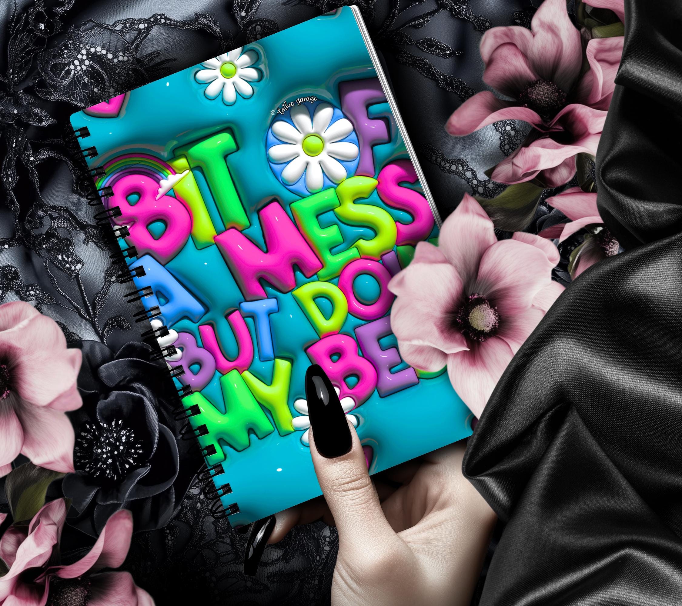 Bit Of A Mess, But Doing My Best Reusable Sticker Book, Perfect Fun Gift to Personalize for Sticker Collectors