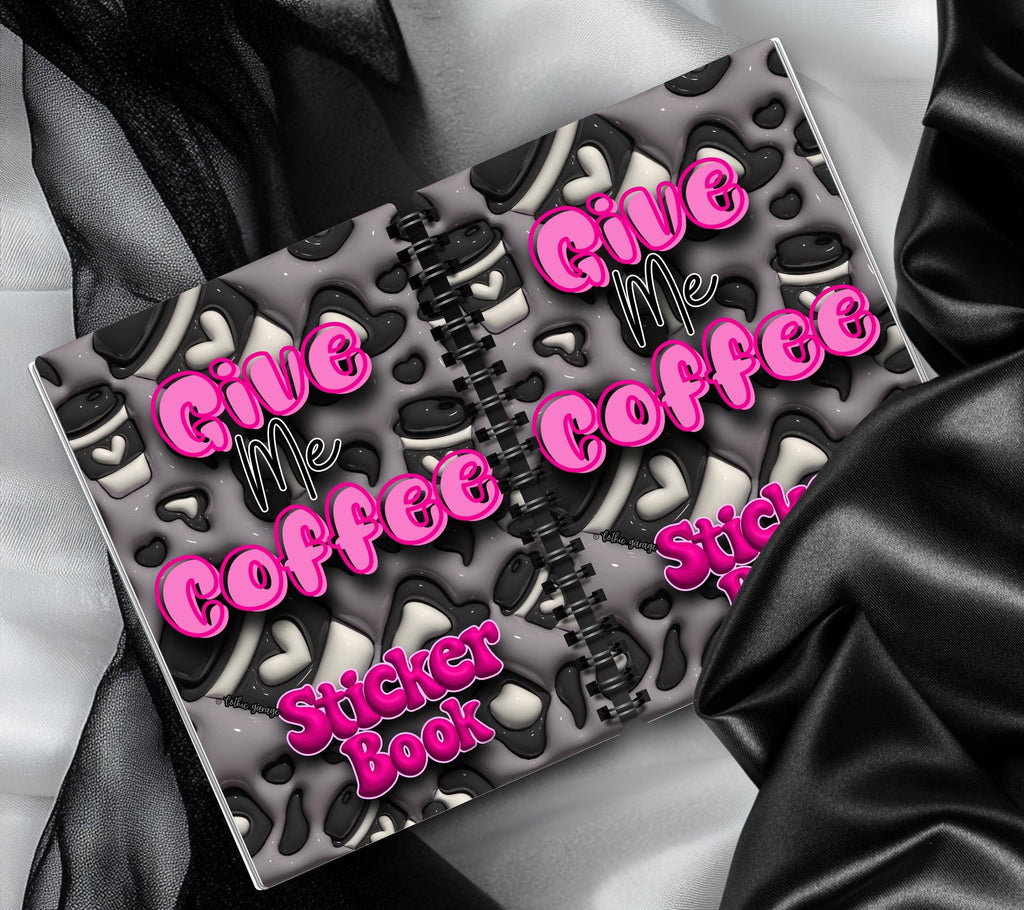 Coffee Addiction Reusable Sticker Book, Perfect Fun Gift to Personalize for Coffee Lovers & Sticker Collectors