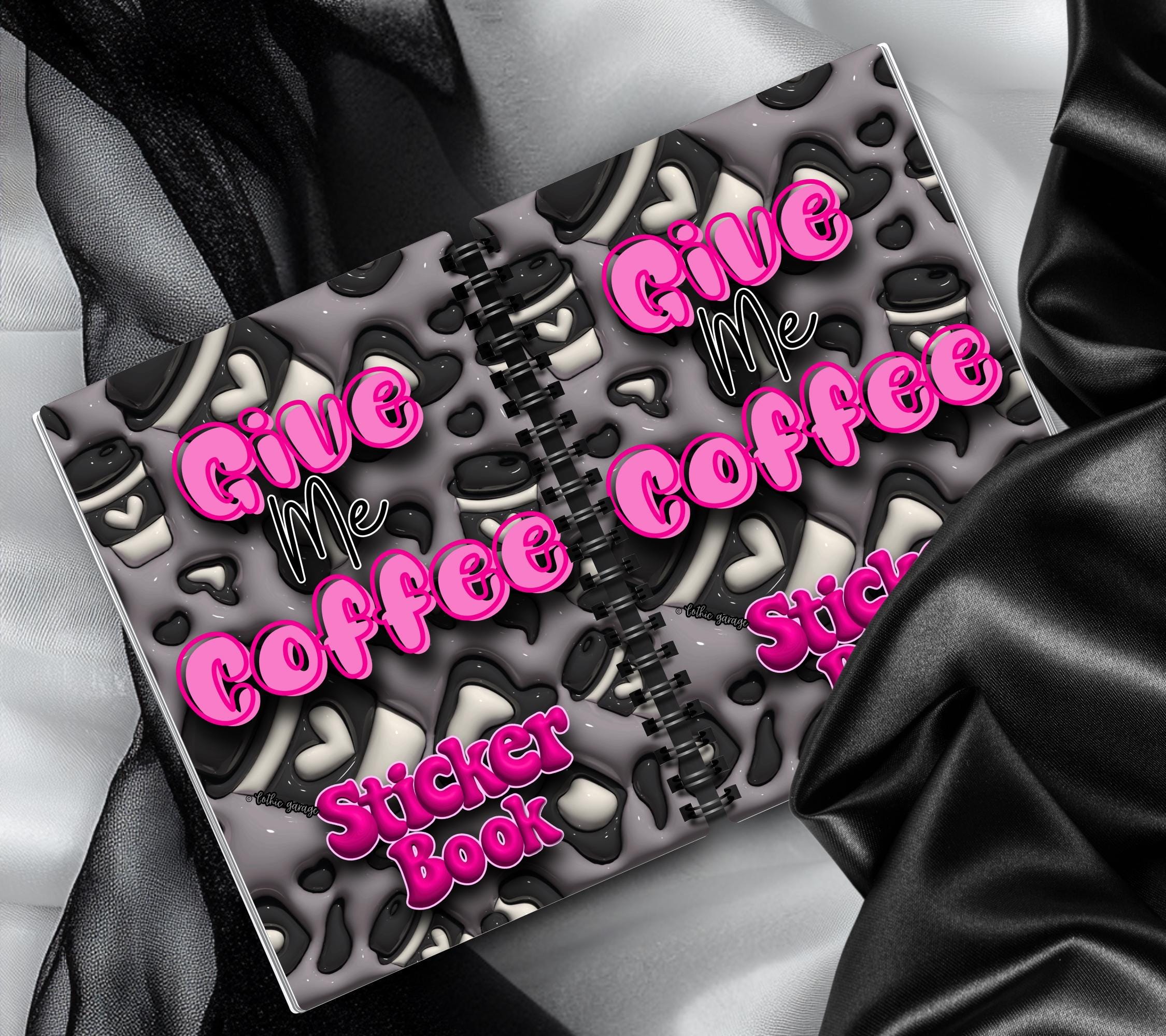 Coffee Addiction Reusable Sticker Book, Perfect Fun Gift to Personalize for Coffee Lovers & Sticker Collectors