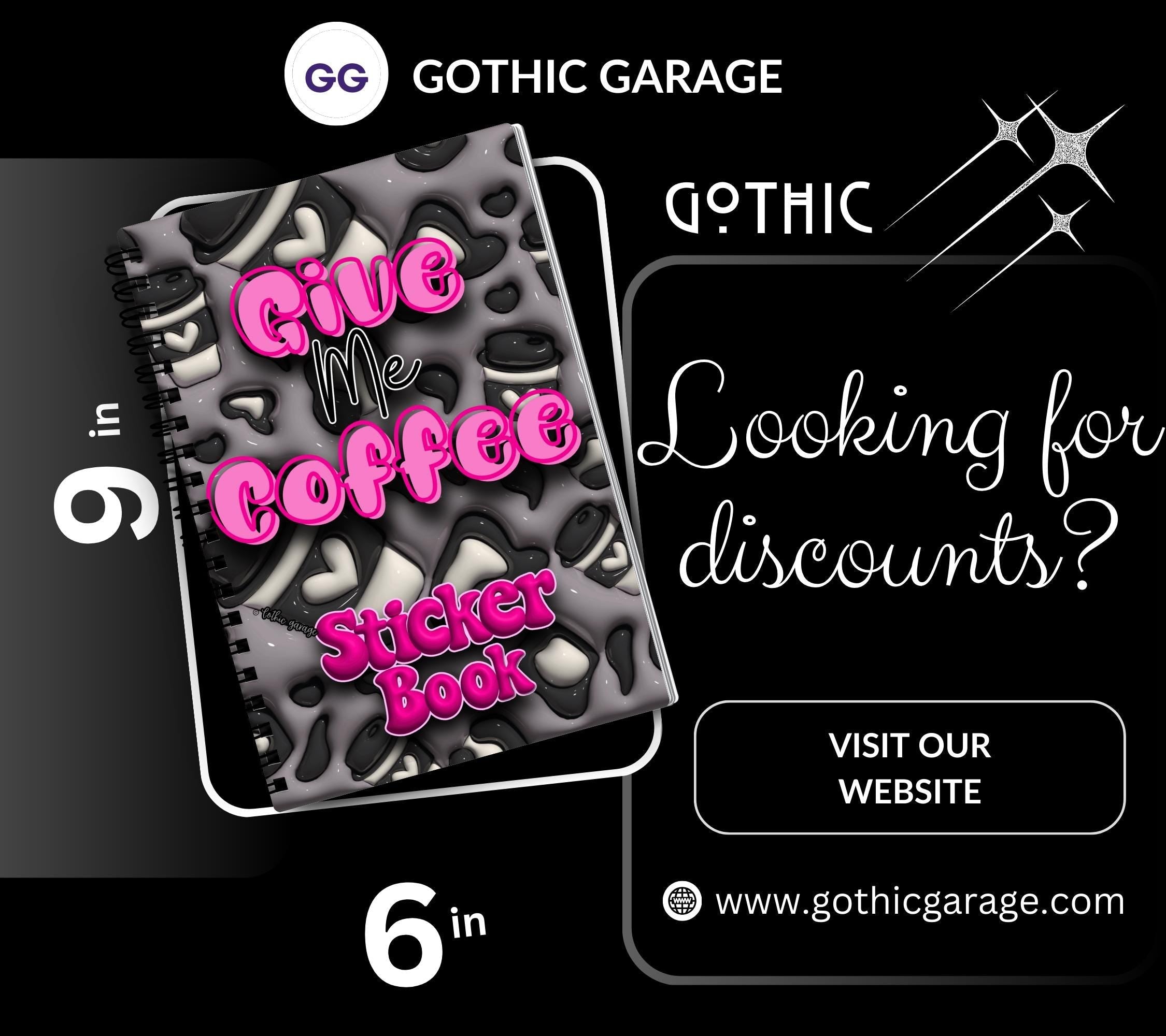 Coffee Addiction Reusable Sticker Book, Perfect Fun Gift to Personalize for Coffee Lovers & Sticker Collectors