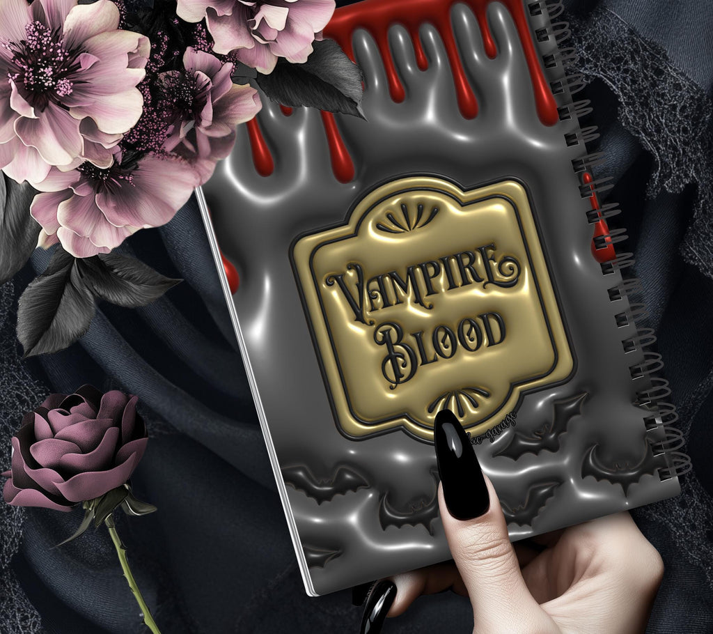 Gothic Vampire Blood Reusable Sticker Book, Gothic Vibe Sticker Album, Perfect Gift to Personalize for Goth Lovers & Sticker Collectors