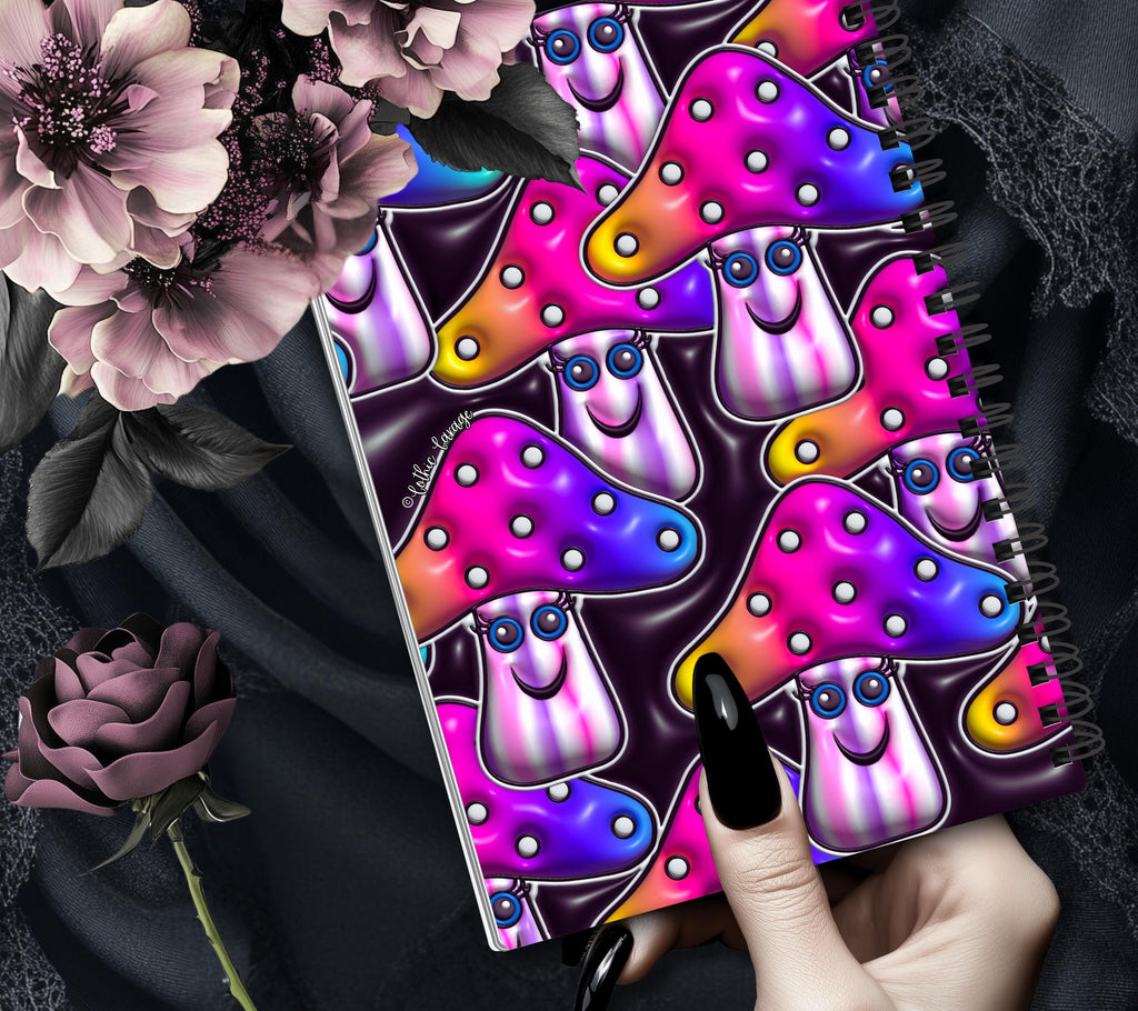 Happy Mushrooms Reusable Sticker Book, Perfect Gift to Personalize,  Kids and Adult Friendly Sticker Organizer