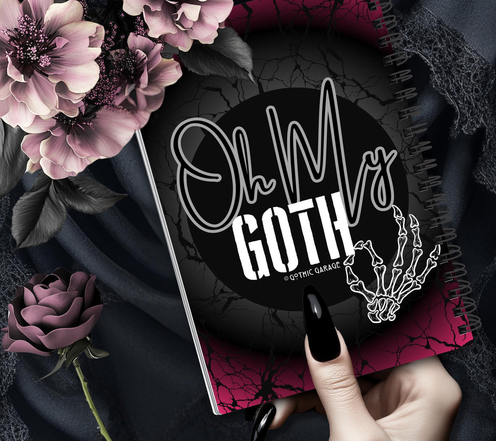 Oh My Goth Skeleton Hand Reusable Sticker Book, Perfect Gift to Personalize,  Sticker Organizer Album