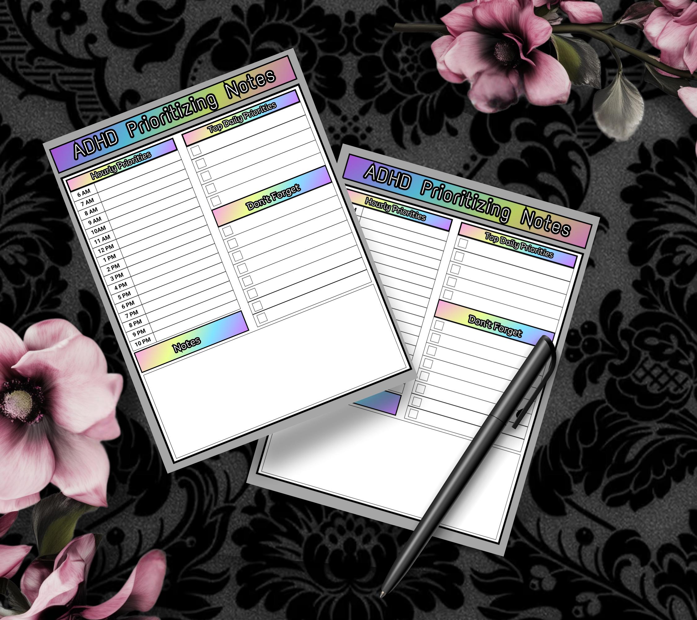 ADHD Daily Prioriting Tasks Notepad, Perfect Gift for Adults Coping with ADHD, Coworkers and Friends