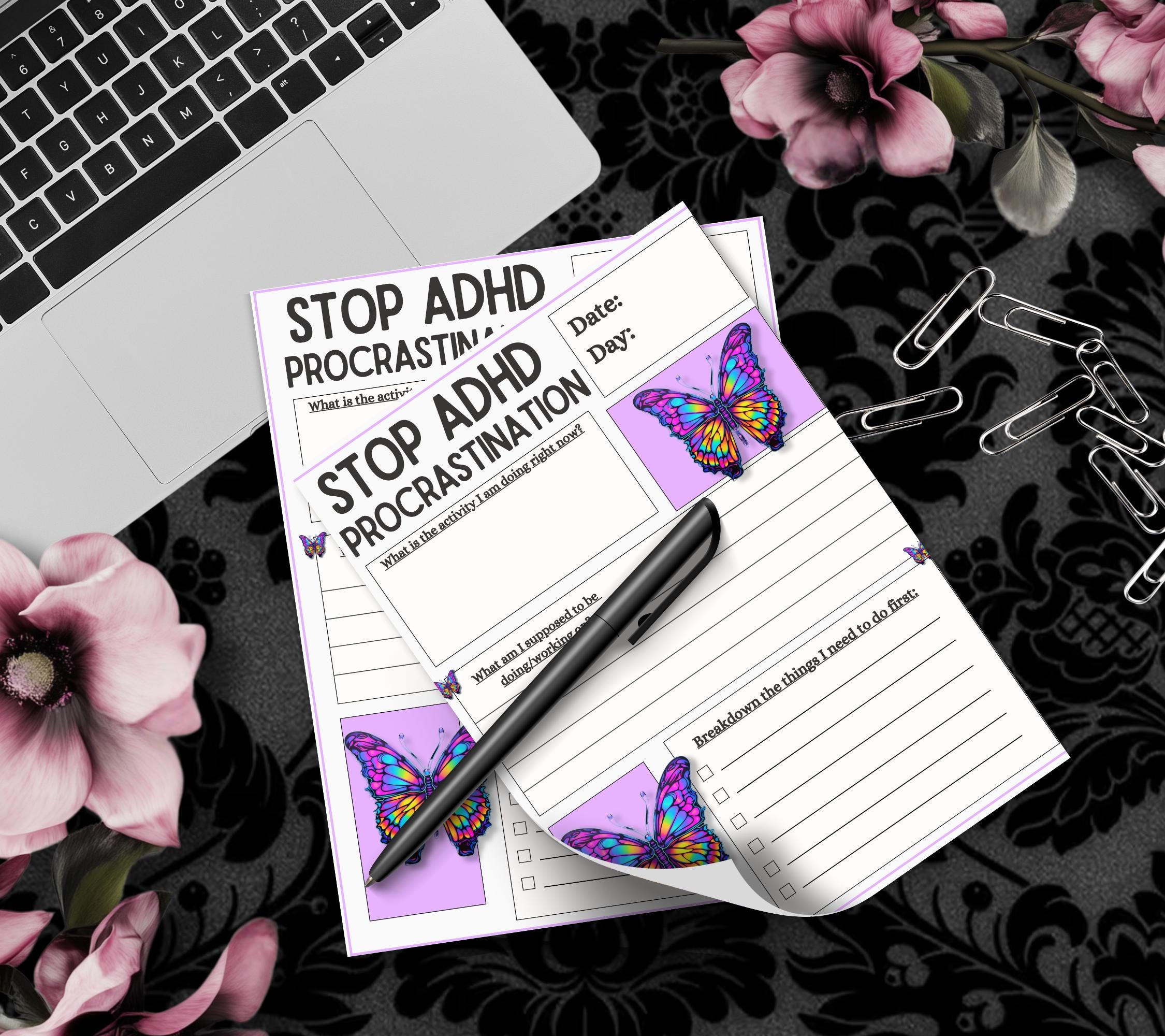 ADHD Stop Procrastinating Notepad, Perfect Gift for Adults Coping with ADHD, Coworkers and Friends