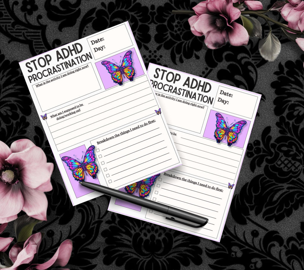 ADHD Stop Procrastinating Notepad, Perfect Gift for Adults Coping with ADHD, Coworkers and Friends
