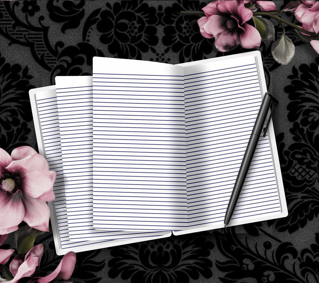 Gothic Skeleton & Botanical Notebook Hand Drawn Detail  – 160 Lined Pages for Daily Tasks, Notes, and Personal Writing