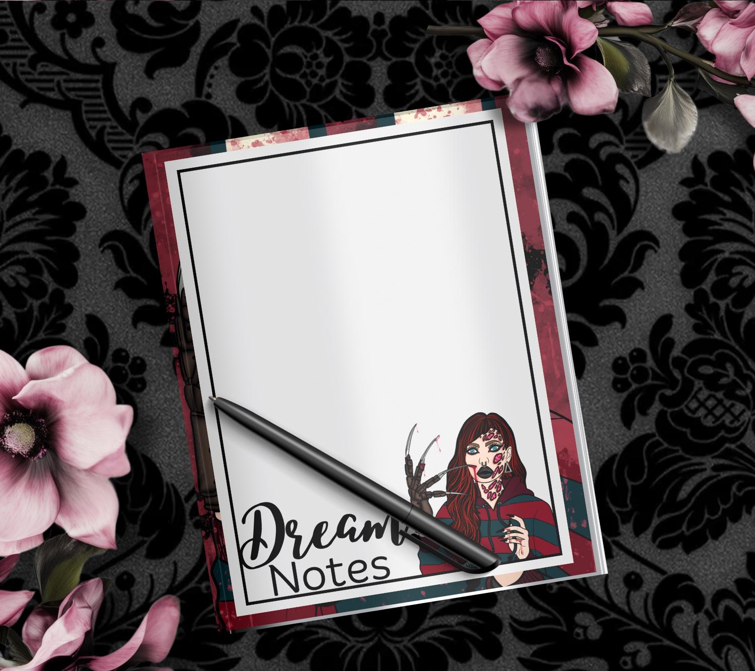 Horror Dream Notes Tear-Off Notepad – 50 Sheets, Nightmare-Inspired Stationery for Dream Journaling & Spooky Note-Taking