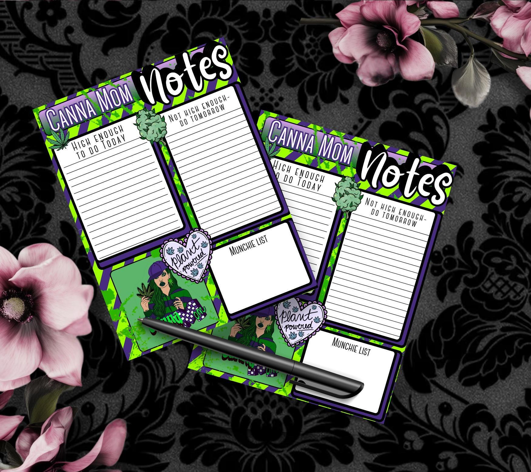 Canna Mom Notes Tear-Off Notepad – Funny Weed Mom To-Do List Pad, 50 Sheets for Stoner Mamas