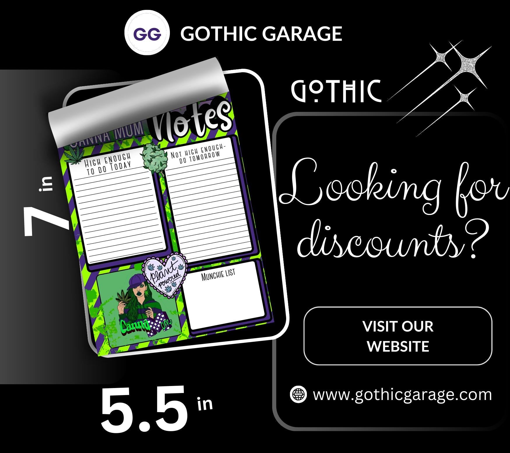 Canna Mom Notes Tear-Off Notepad – Funny Weed Mom To-Do List Pad, 50 Sheets for Stoner Mamas