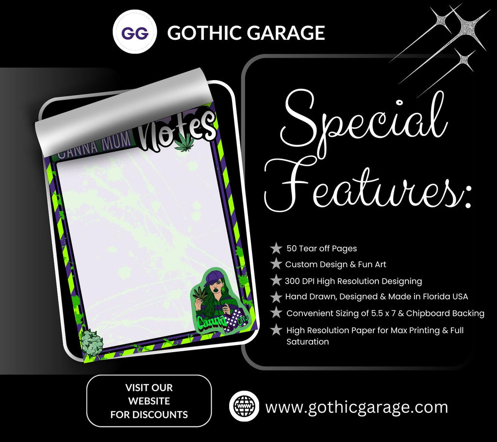 Canna Mom Blank Tear-Off Notepad – Funny Weed Mom To-Do List Pad, 50 Sheets for Stoner Mamas