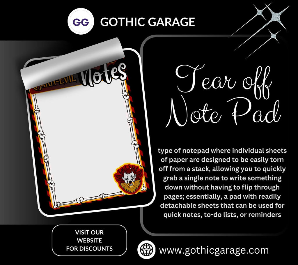 Blank Carn-Evil Tear-Off Notepad – 50 Sheets of Creepy Carnival-Themed To-Do Lists for Spooky Planners & Horror Fans