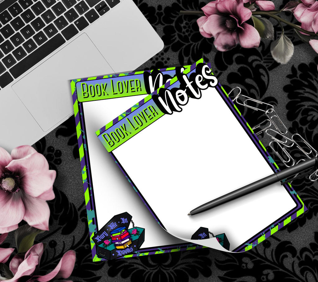 Blank Book Lover Tear-Off Notepad – 50 Sheets of Dark Academia To-Do Lists for Readers & Spooky Bookworms