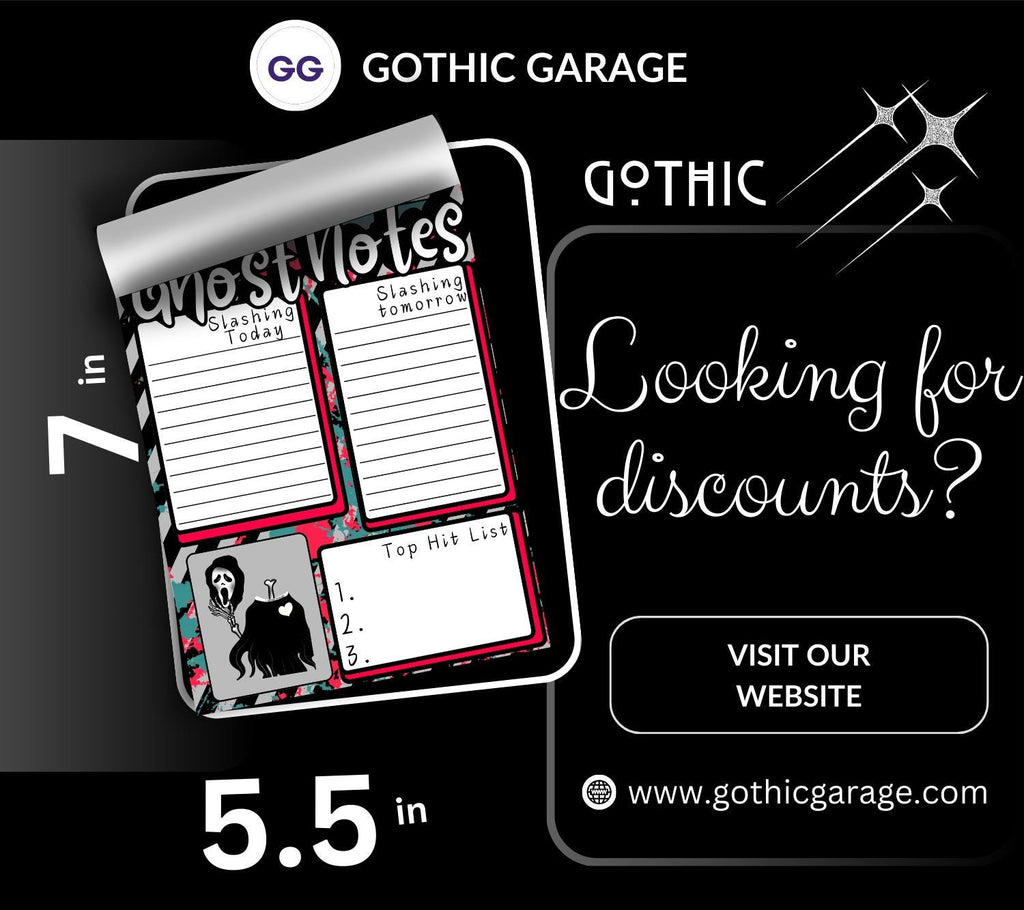 Ghost Notes Slasher Notepad – 50 Sheets of Spooky To-Do List Stationery for Horror Fans & Creepy Planners