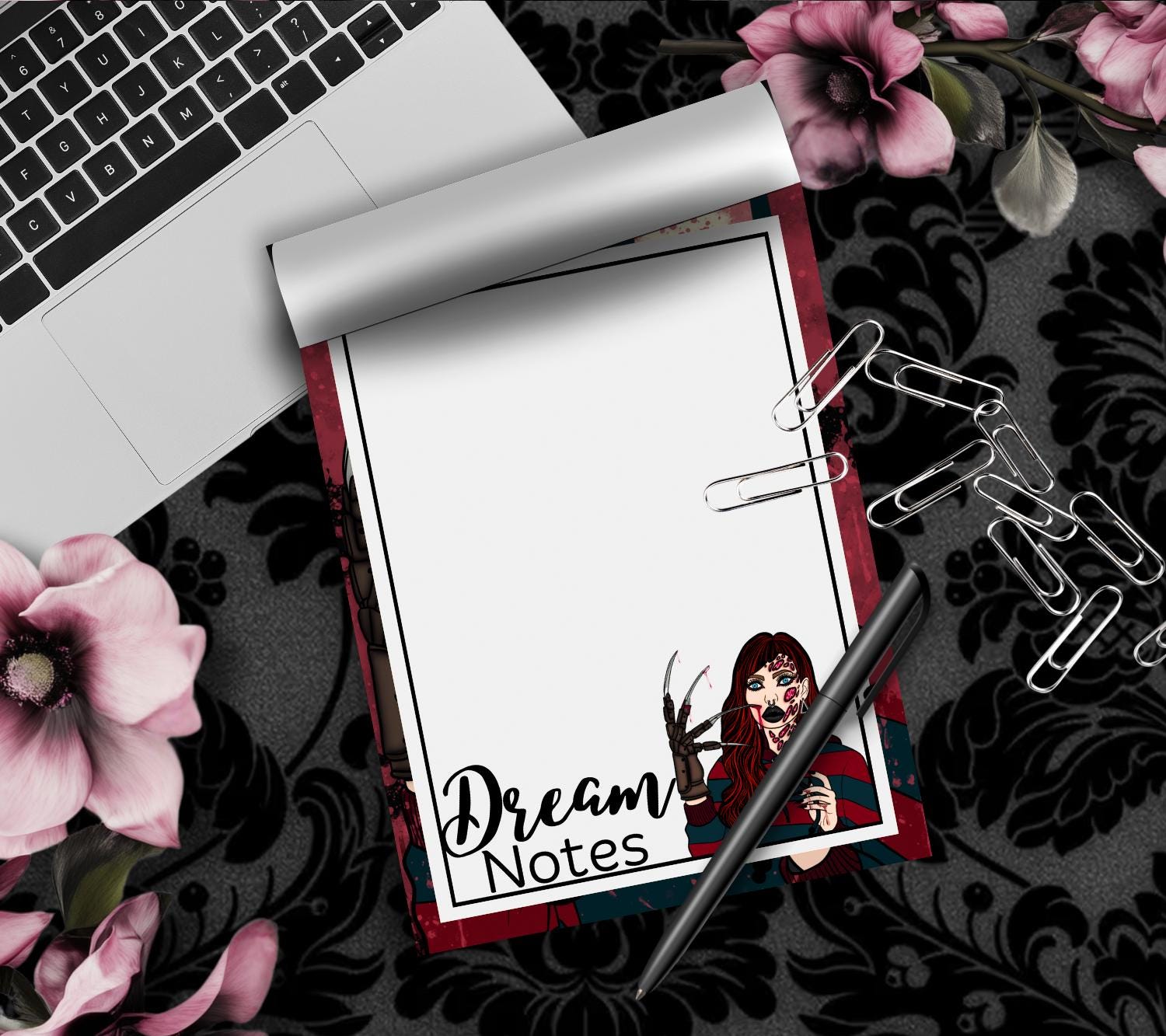 Horror Dream Notes Tear-Off Notepad – 50 Sheets, Nightmare-Inspired Stationery for Dream Journaling & Spooky Note-Taking