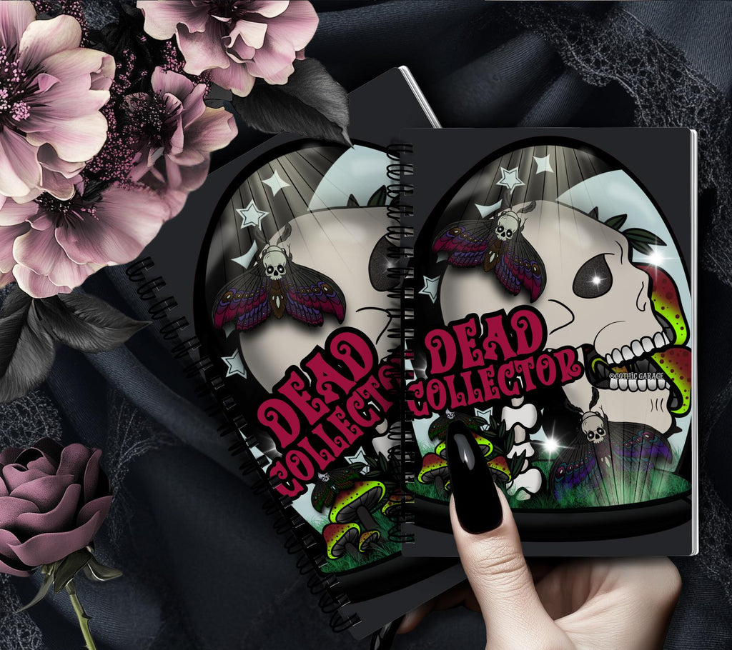 Dead Collector Reusable Sticker Book -  9x6 Album for Organizing your Oddities & Curiosities Stickers, Choose Glossy or Holographic