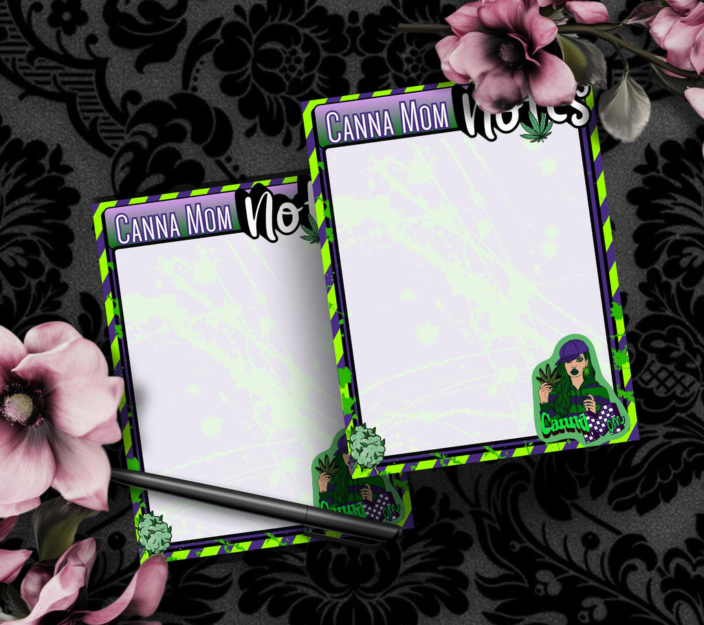 Canna Mom Blank Tear-Off Notepad – Funny Weed Mom To-Do List Pad, 50 Sheets for Stoner Mamas