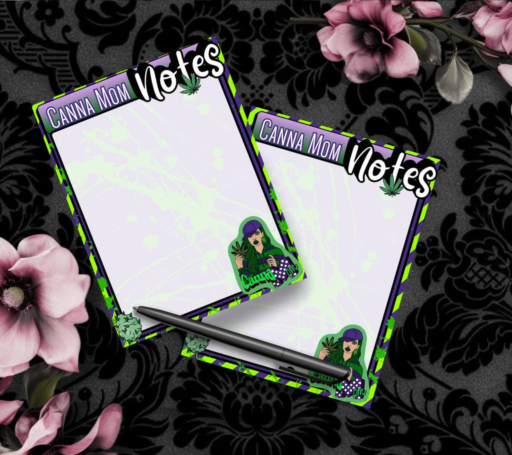 Canna Mom Blank Tear-Off Notepad – Funny Weed Mom To-Do List Pad, 50 Sheets for Stoner Mamas