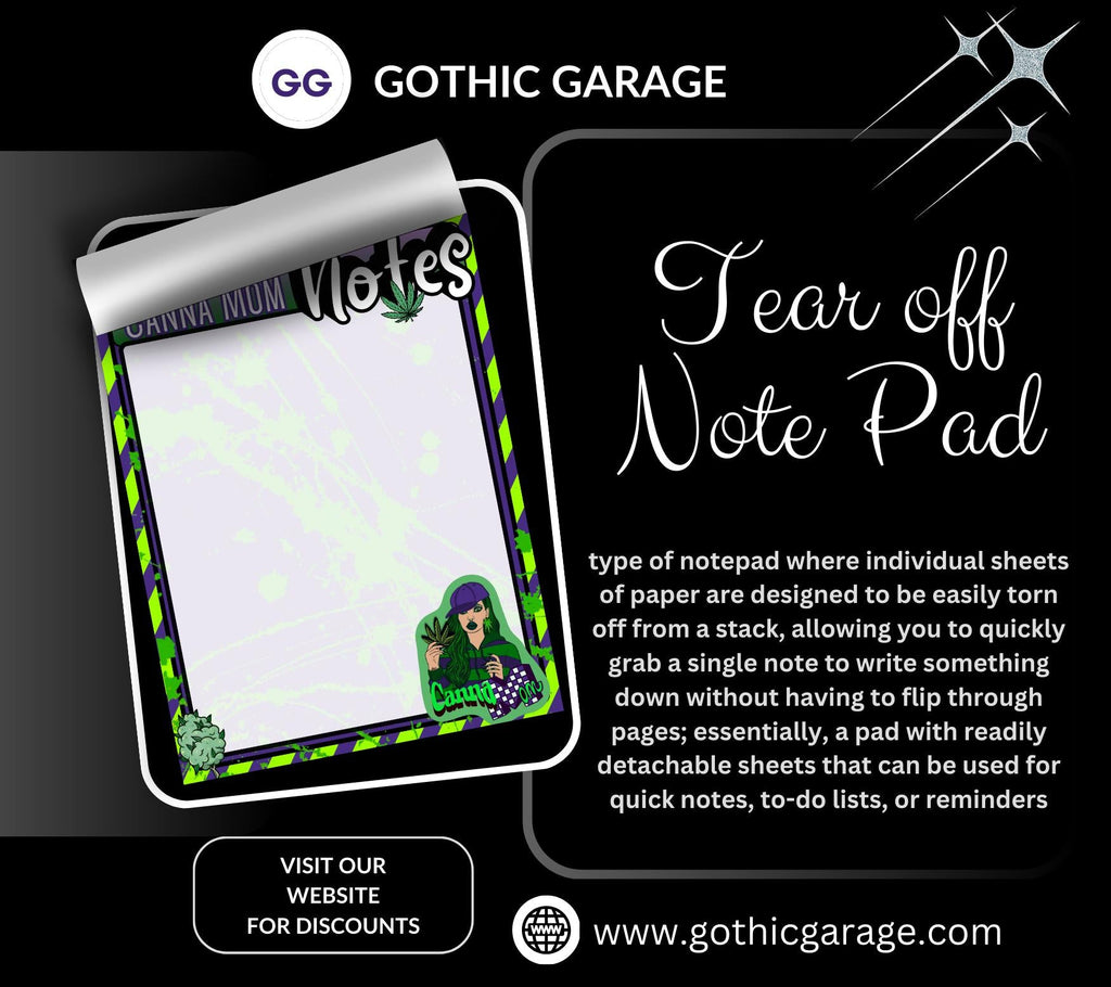 Canna Mom Blank Tear-Off Notepad – Funny Weed Mom To-Do List Pad, 50 Sheets for Stoner Mamas