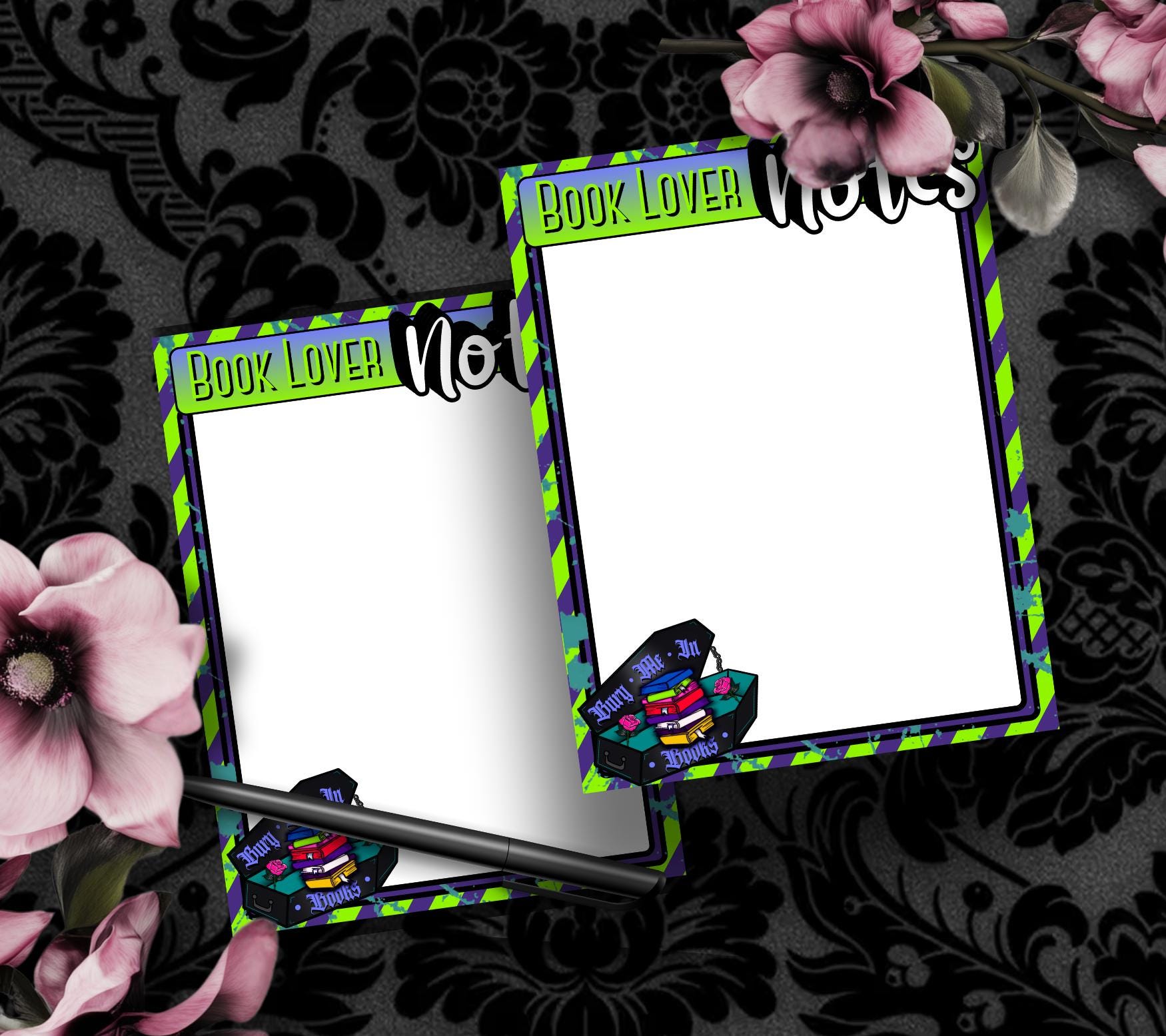 Blank Book Lover Tear-Off Notepad – 50 Sheets of Dark Academia To-Do Lists for Readers & Spooky Bookworms