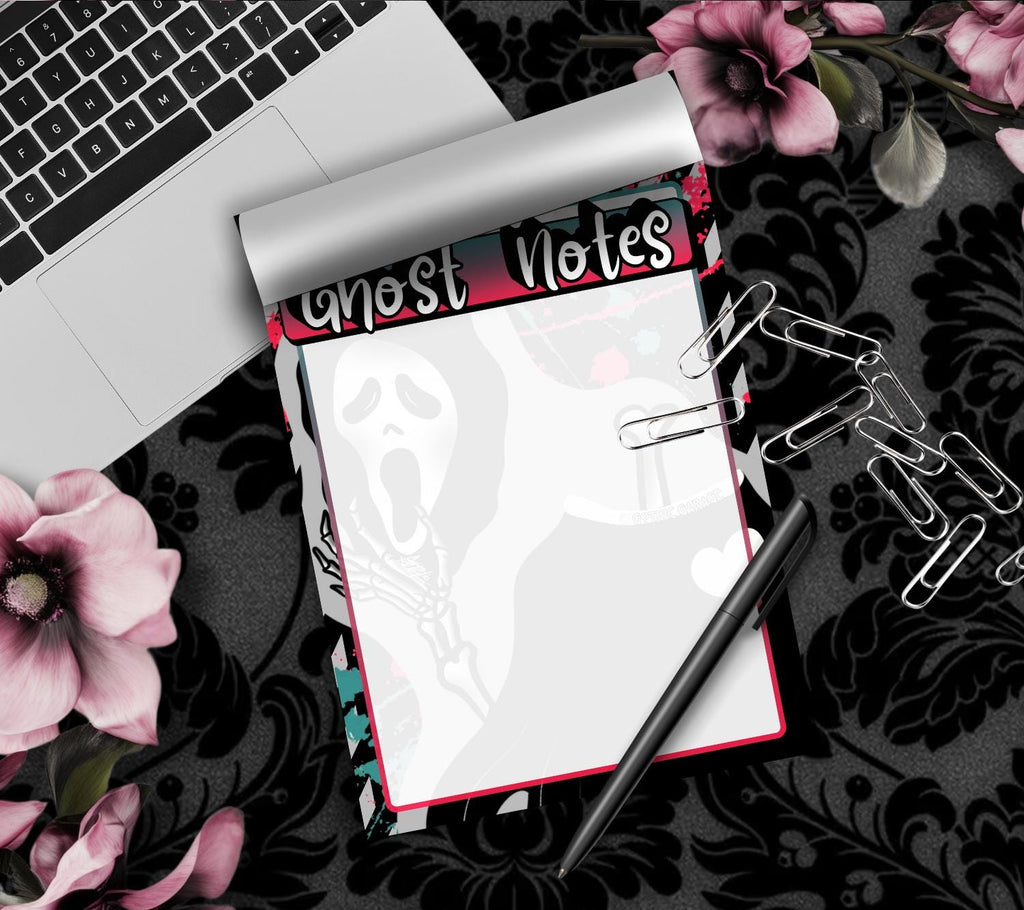 Blank Ghost Notes Tear-Off Notepad – 50 Sheets of Spooky Cute Stationery for Horror Fans & Hauntingly Organized Lists