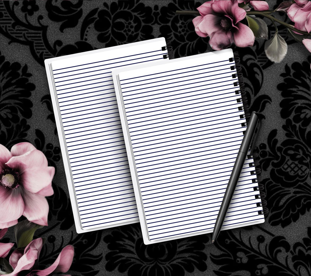 Goth Beach Girl Notebook– Hand Drawn Dark Paradise – 160 Lined Pages for Daily Tasks and Notes