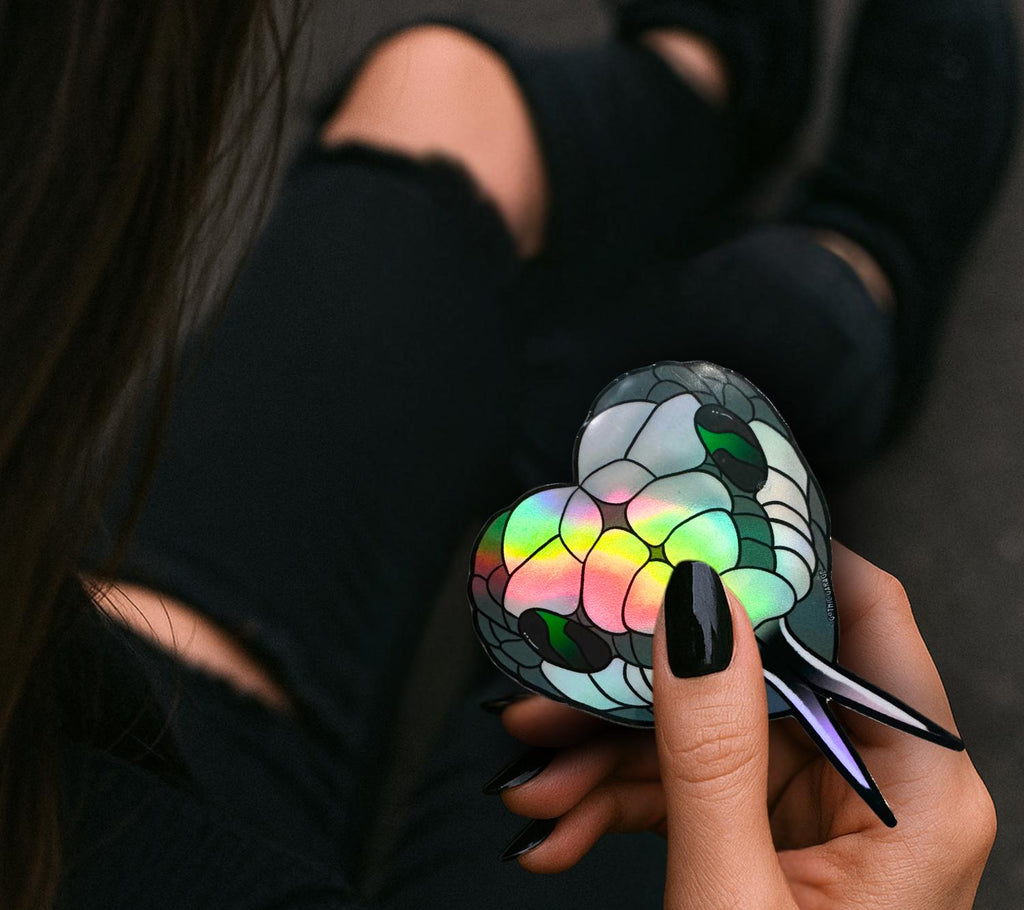 Head of the Snake, Waterproof Die Cut Sticker, Choose Between Glossy or Holographic, Perfect to Add Fun to any Surface