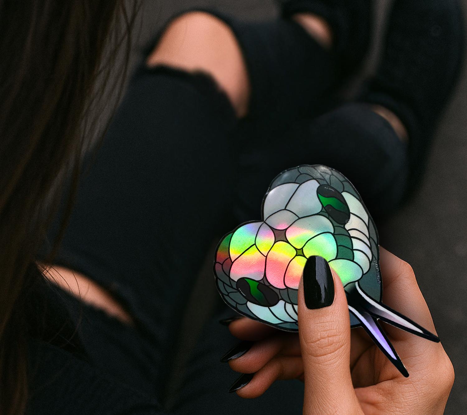 Head of the Snake, Waterproof Die Cut Sticker, Choose Between Glossy or Holographic, Perfect to Add Fun to any Surface