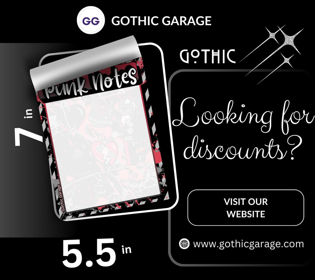 Blank Punk Notes Tear-Off Notepad – 50 Sheets of Grunge Alt Girl Stationery for Rebels, Rockers & Creative Chaos