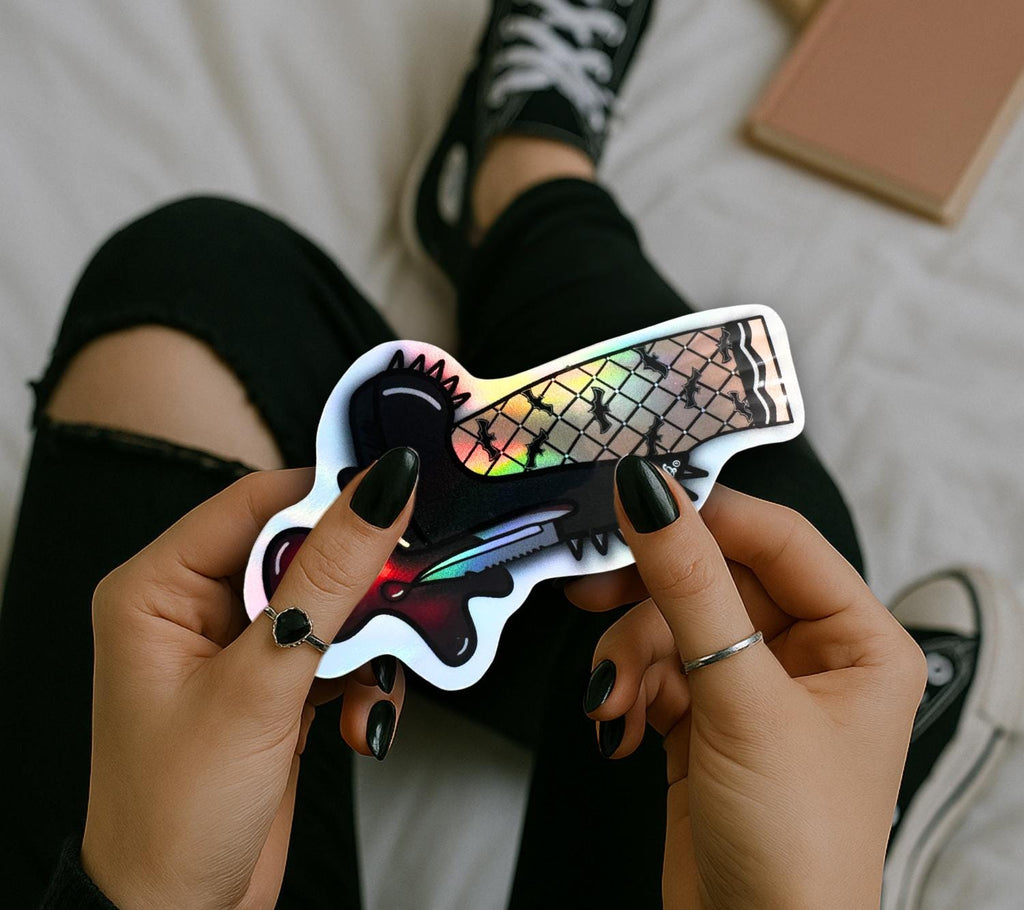 Killer Punk Heels, Waterproof Die Cut Sticker, Choose Between Glossy or Holographic, Perfect to Add Fun to any Surface