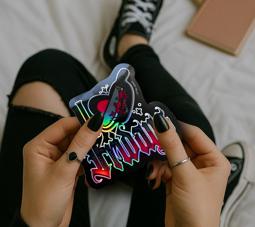 Horror Friday Nights, Waterproof Die Cut Sticker, Choose Between Glossy or Holographic, Perfect to Add Scariness to any Surface