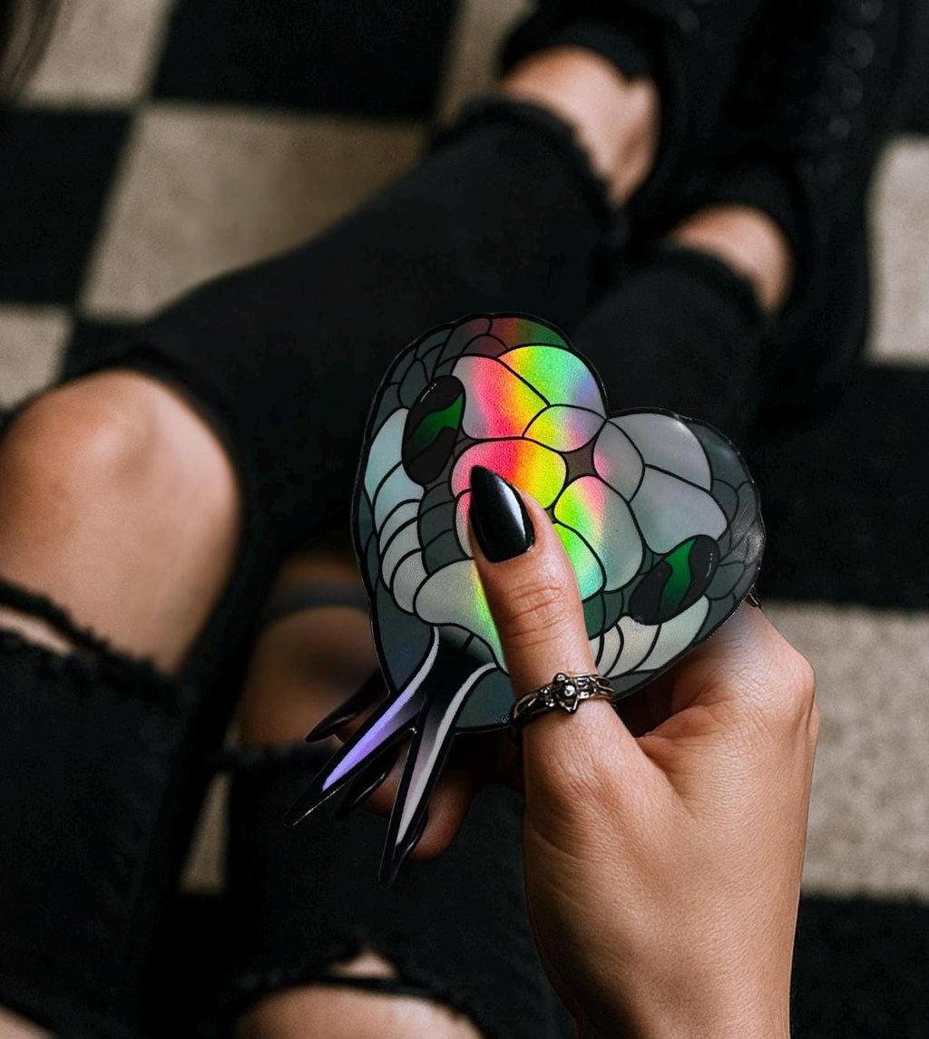 Head of the Snake, Waterproof Die Cut Sticker, Choose Between Glossy or Holographic, Perfect to Add Fun to any Surface