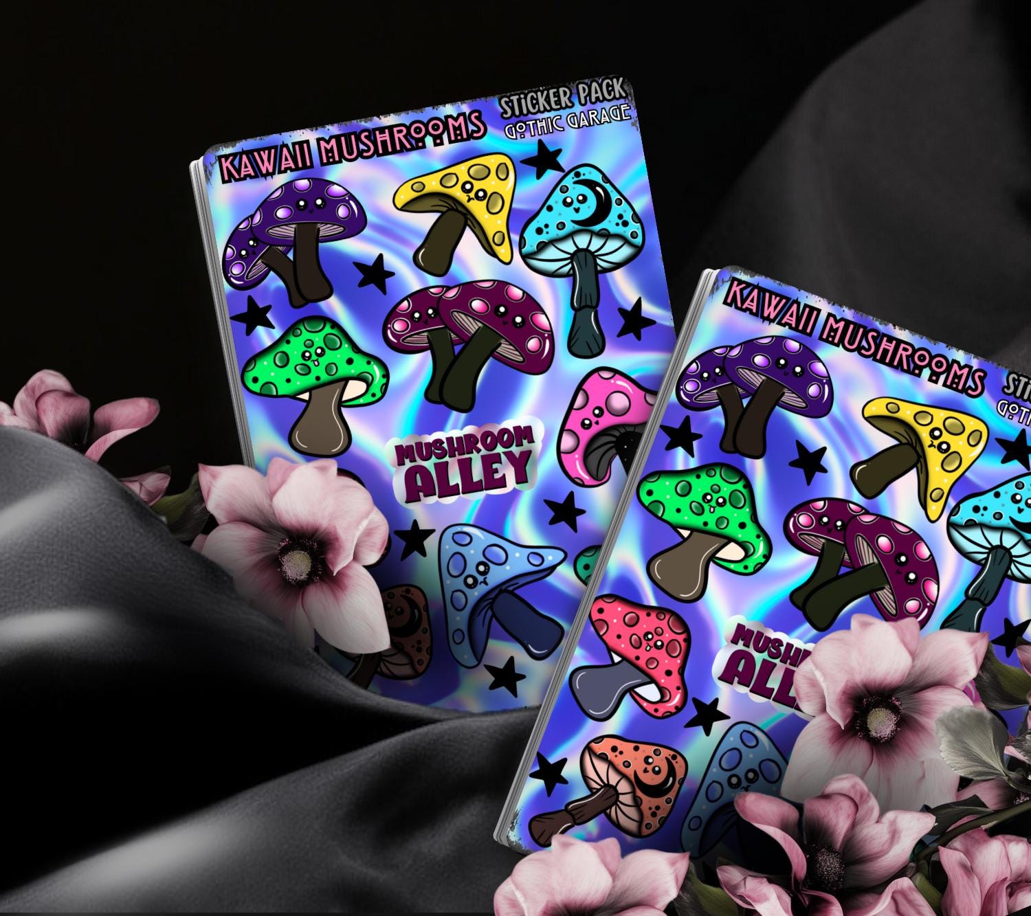 Mushroom Alley Sticker Sheet – Cute Kawaii Mushroom Vinyl Stickers