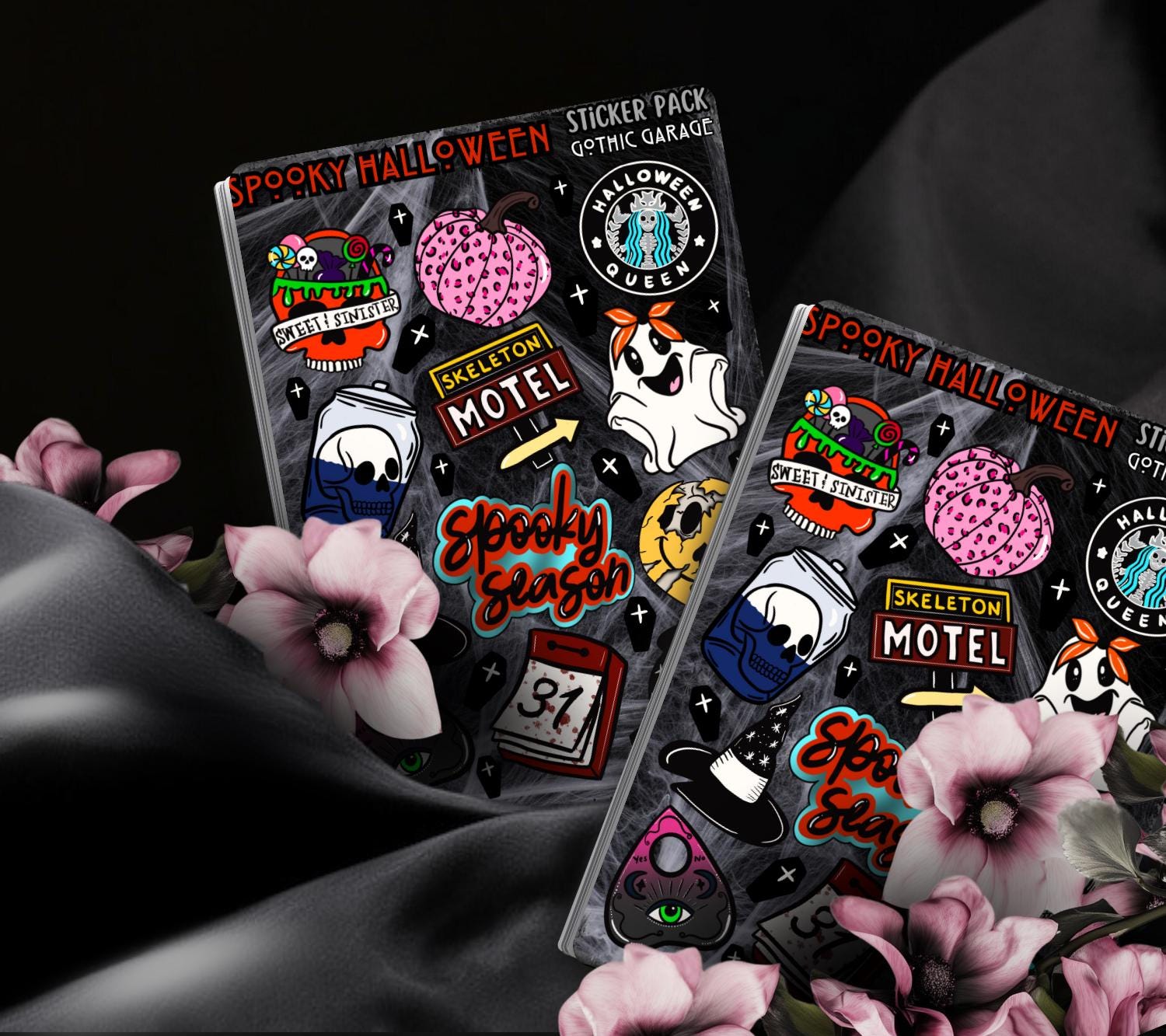 Spooky Season Sticker Sheet – Gothic Halloween Stickers