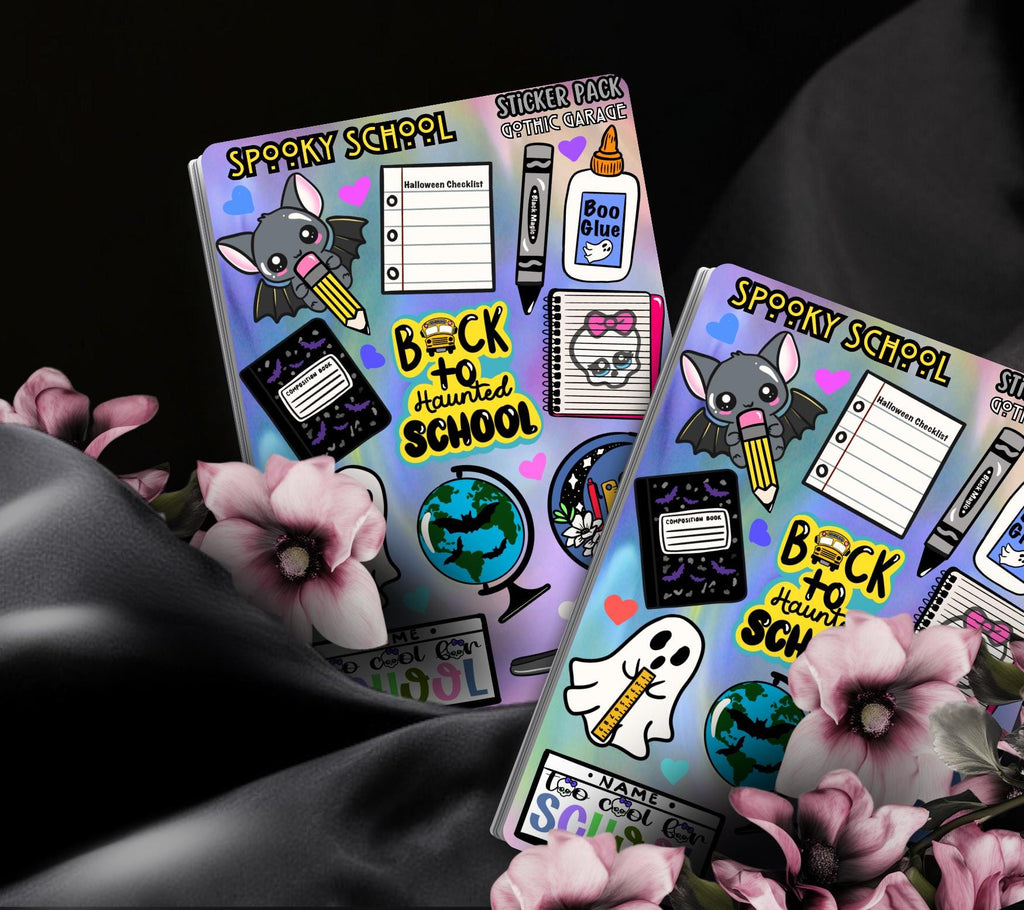 Back to Haunted School – Gothic Back-to-School Sticker Sheet