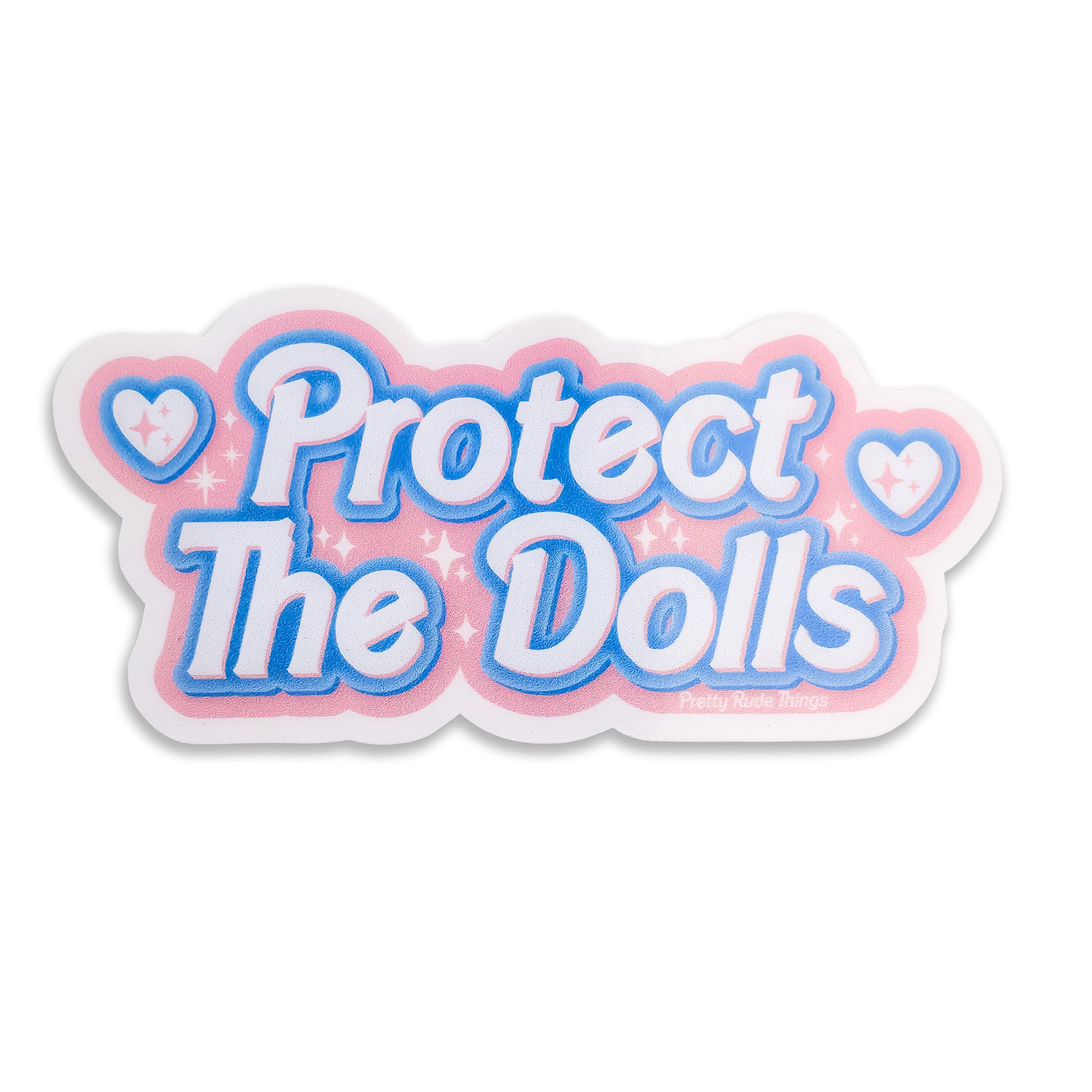 Protect The Dolls Sticker, 3.26 x 1.6 in.