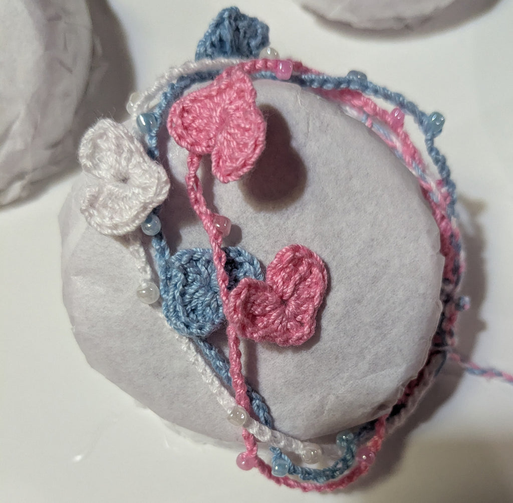 Trans Lives Matter Crochet Bracelet