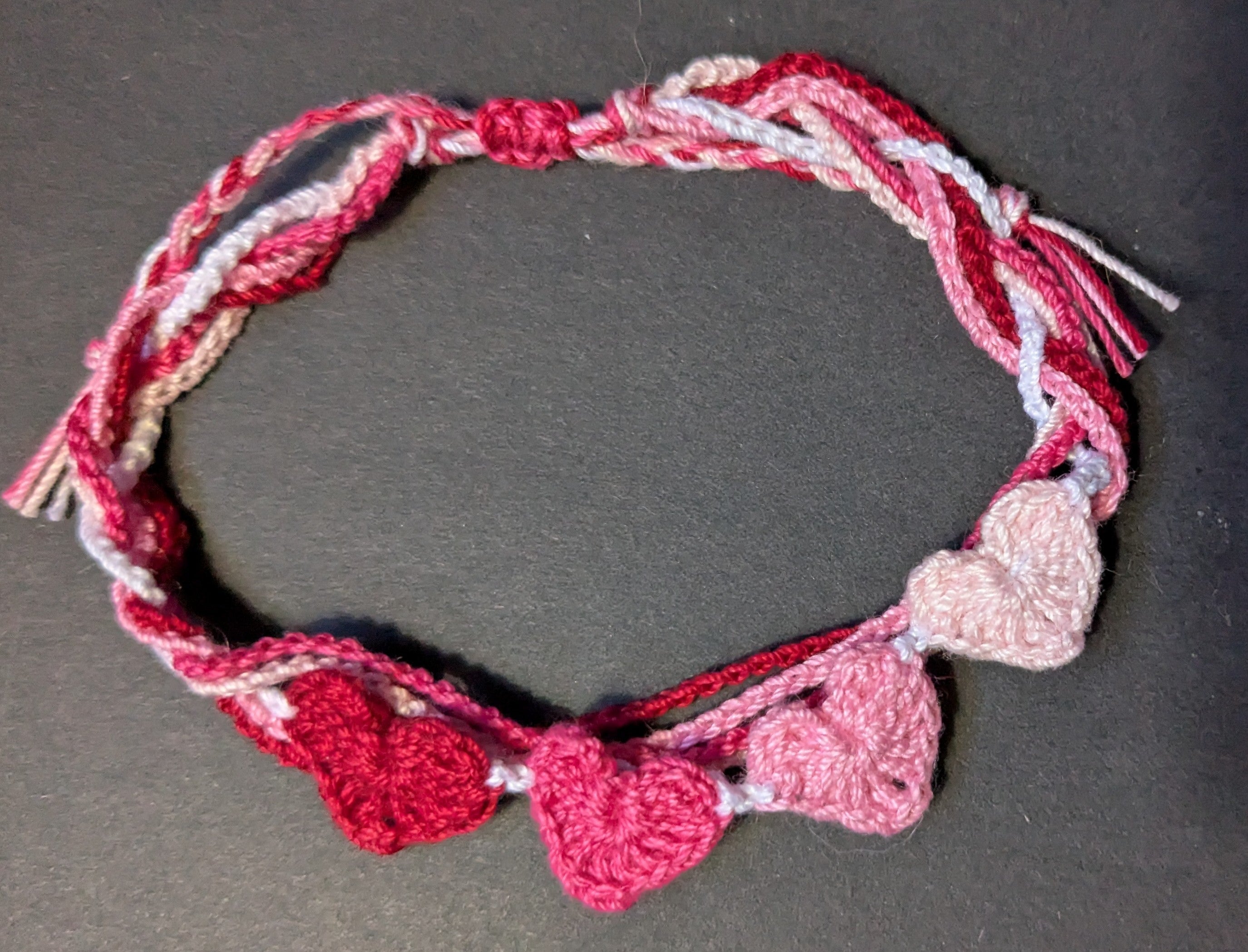 Hearts Bracelet - Crocheted