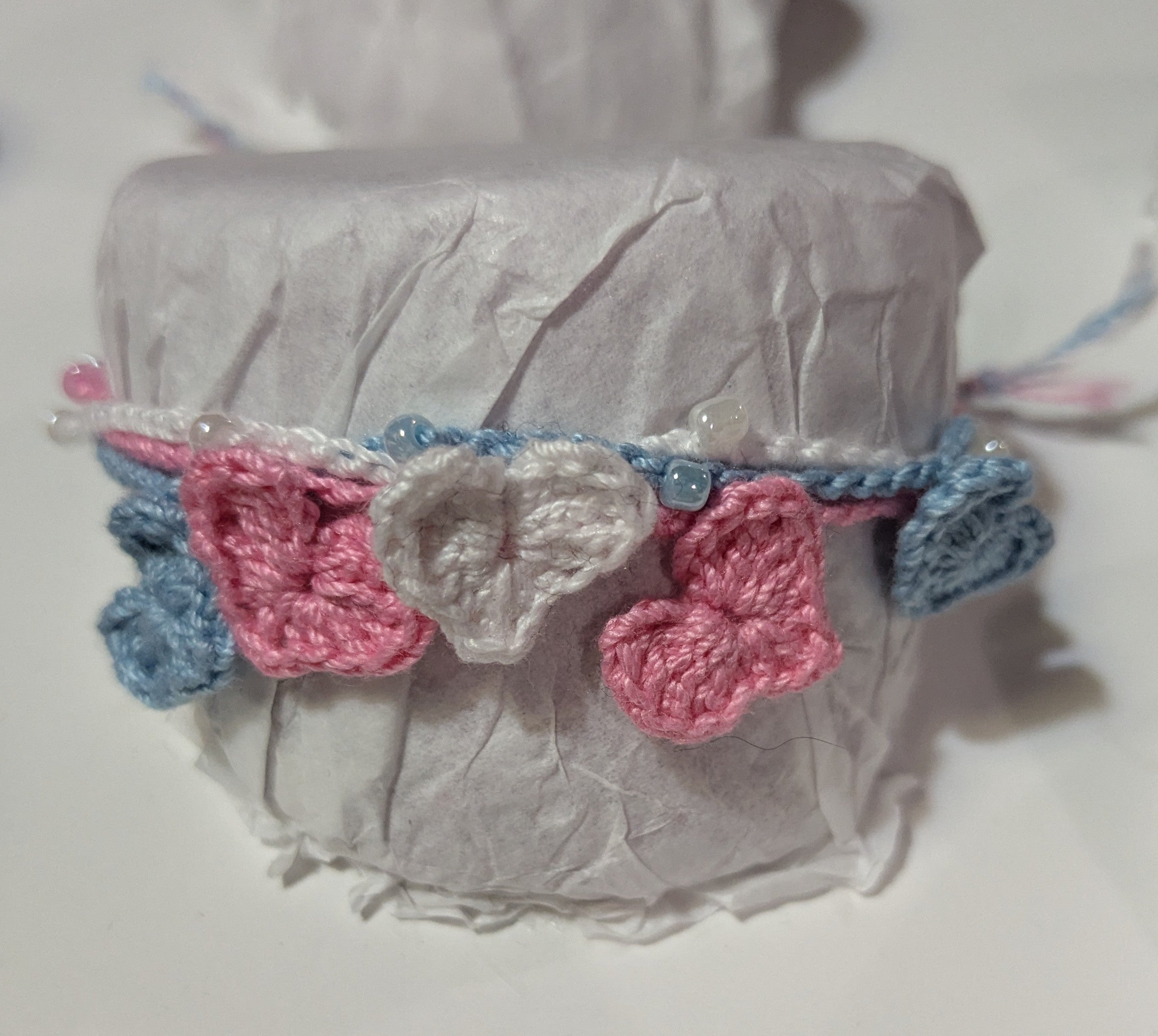 Trans Lives Matter Crochet Bracelet
