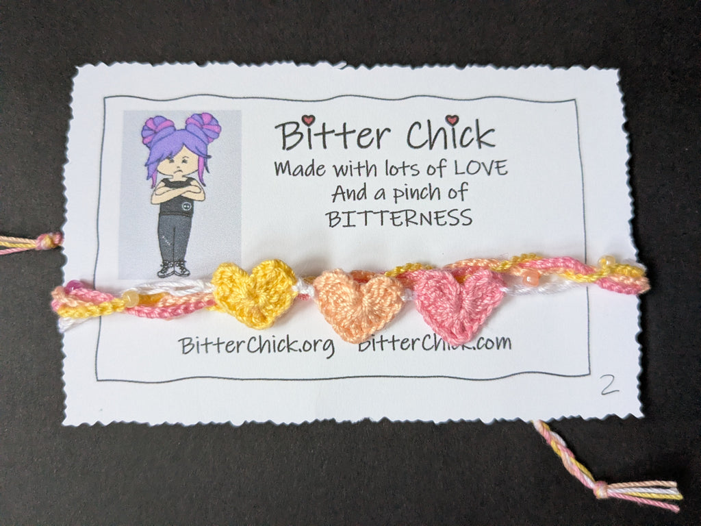Sweet Hearts Bracelet - Crocheted (2)