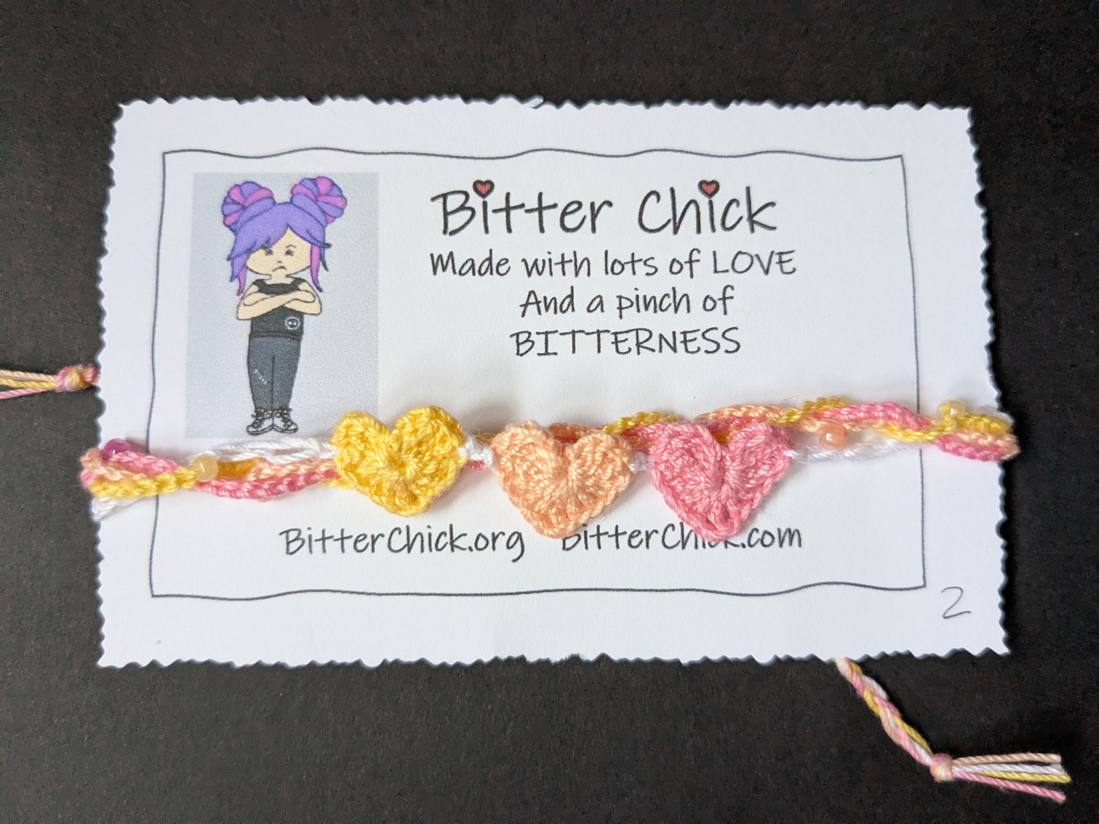 Sweet Hearts Bracelet - Crocheted (2)