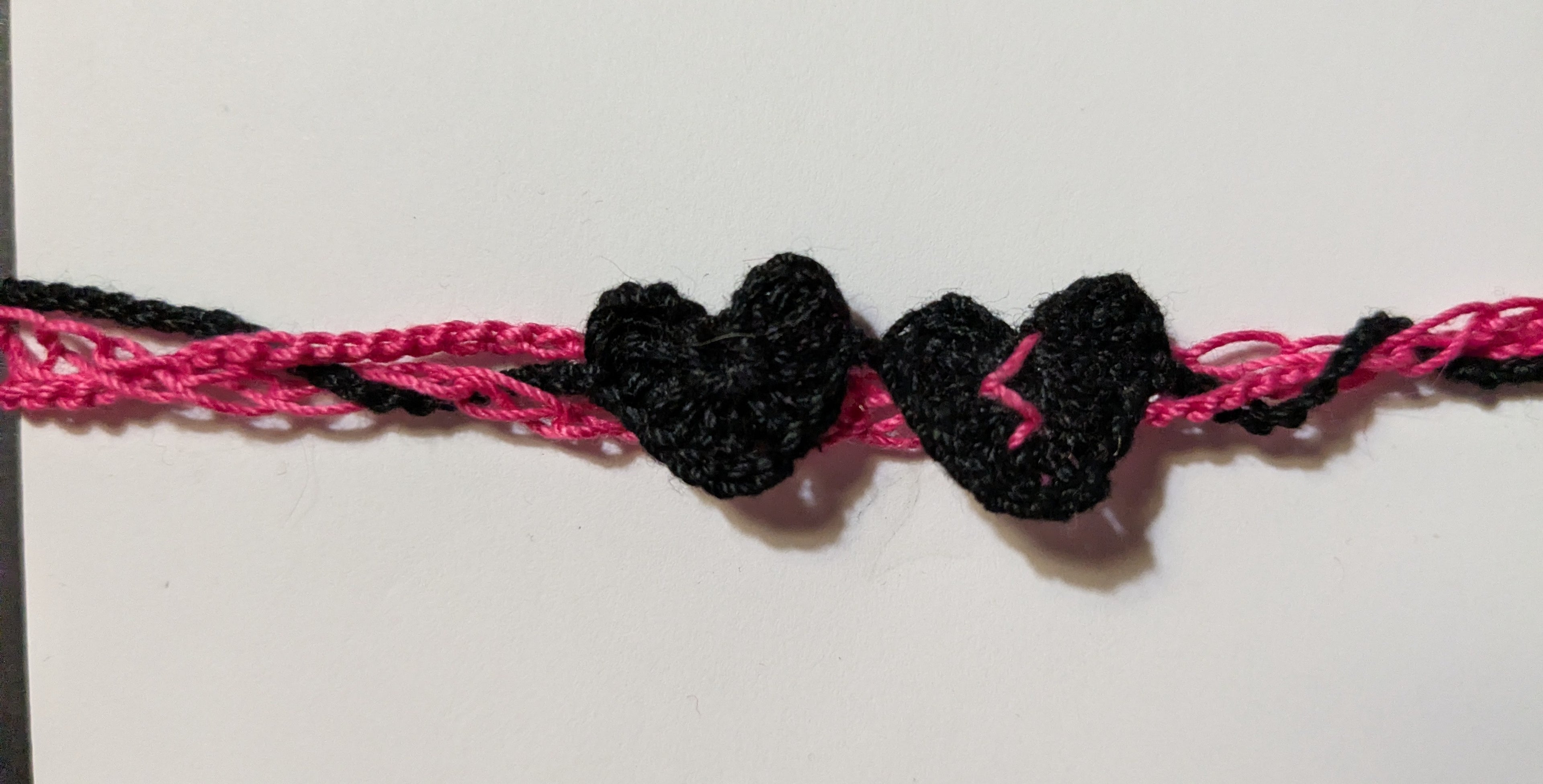 BHC - Black Hearts Club Crochet Bracelet #2