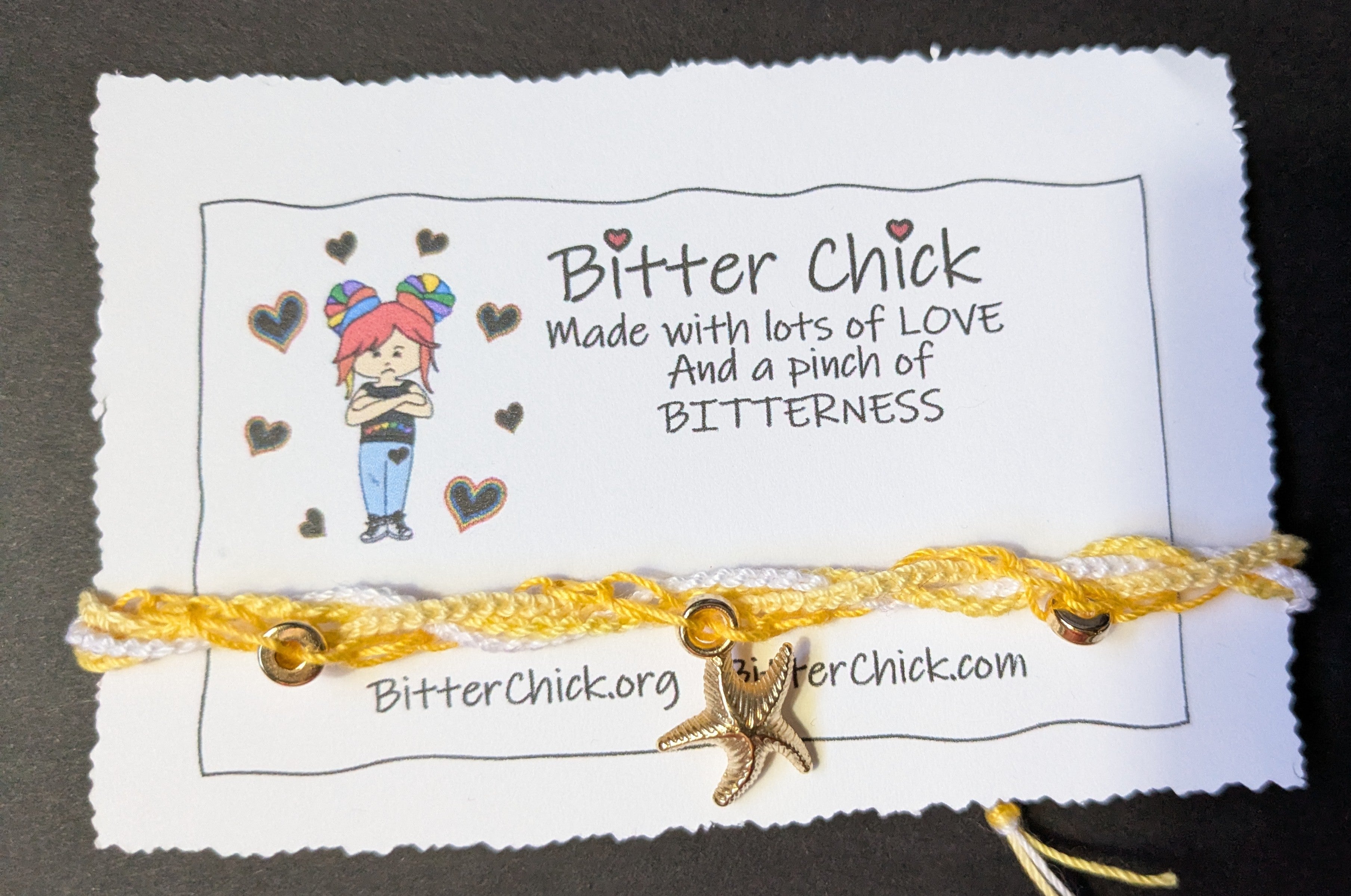 Sea Life Crocheted Bracelet - Yellow