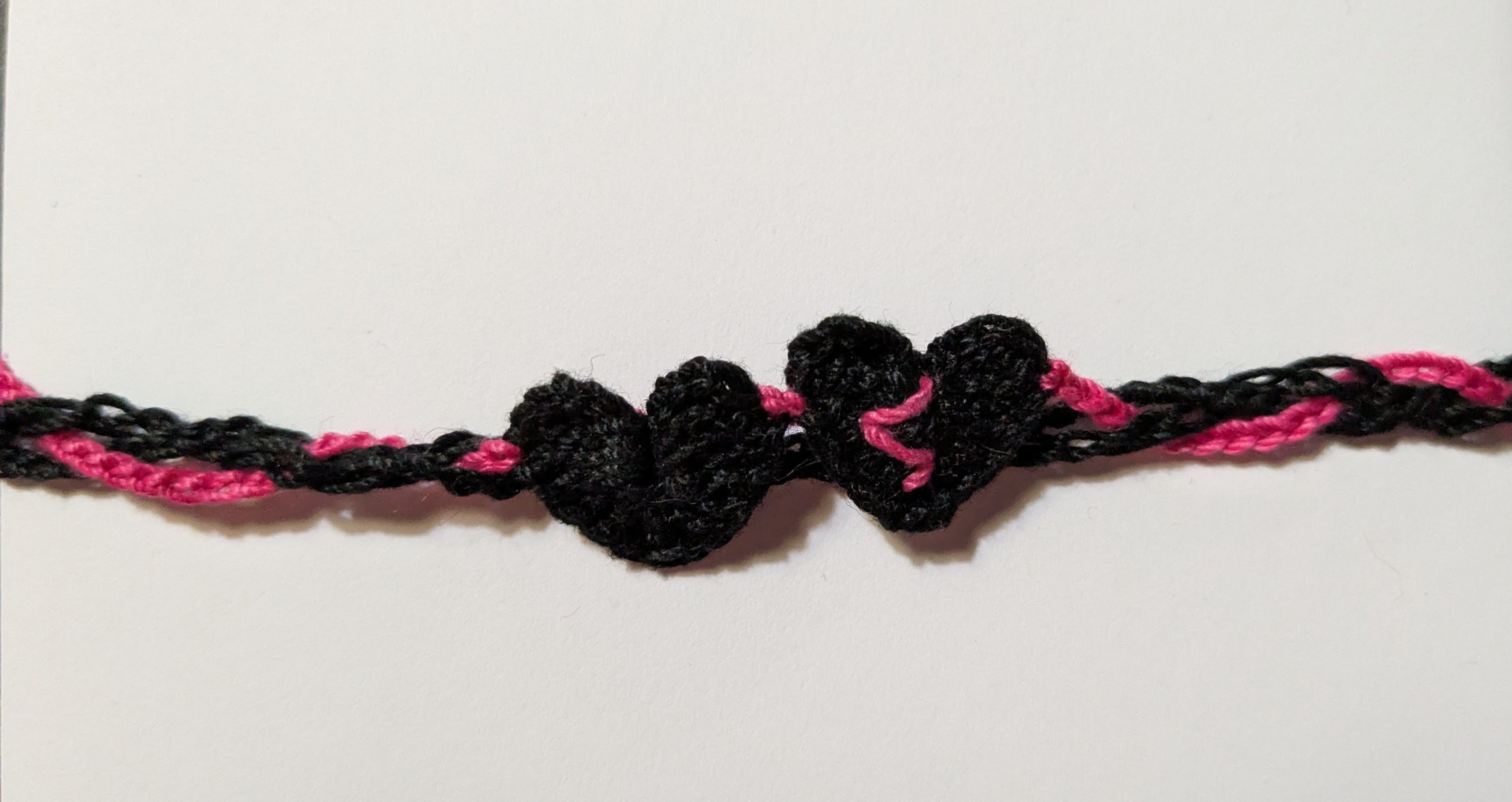 BHC - Black Hearts Club Crochet Bracelet #6