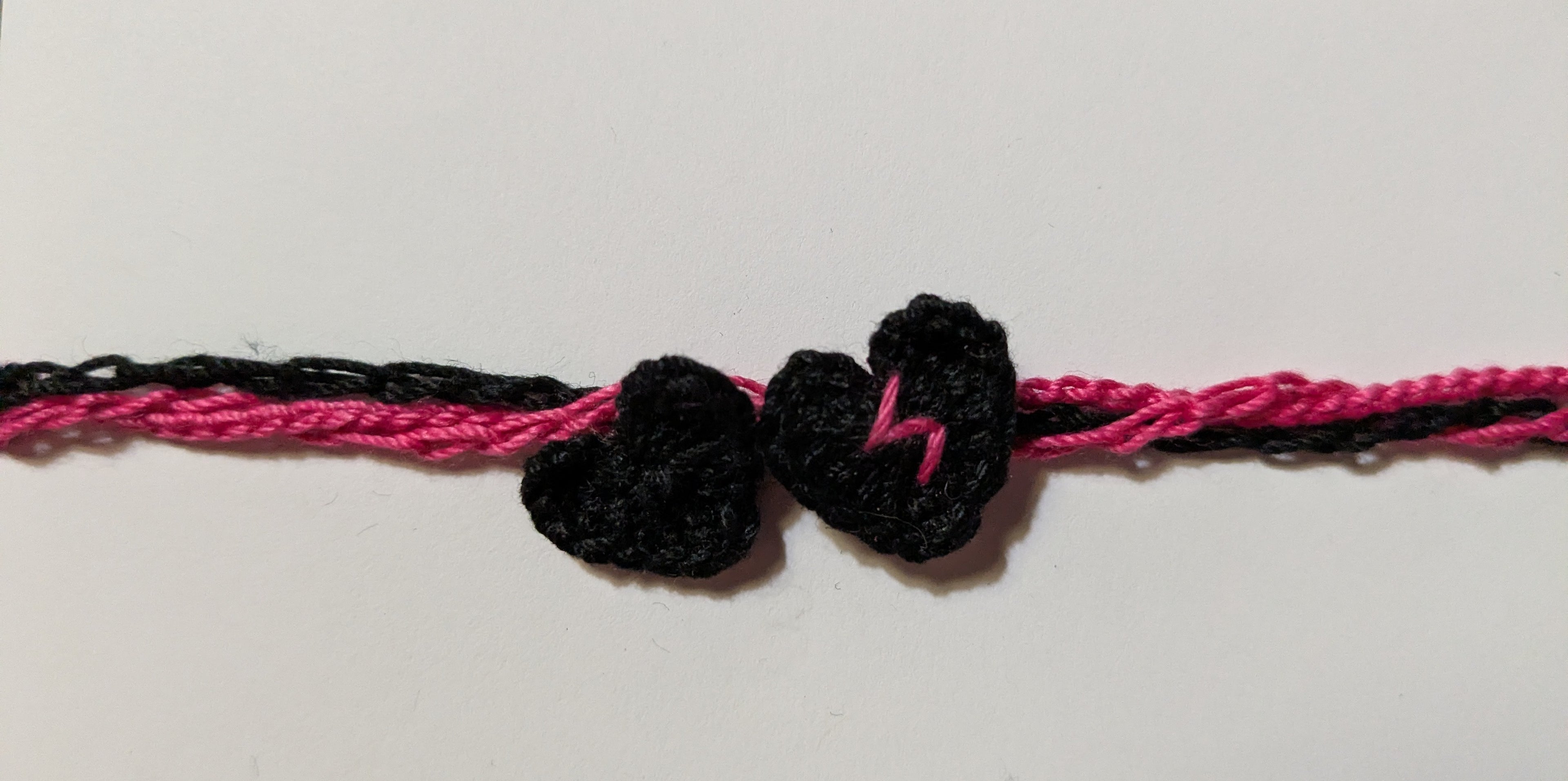 BHC - Black Hearts Club Crochet Bracelet #3