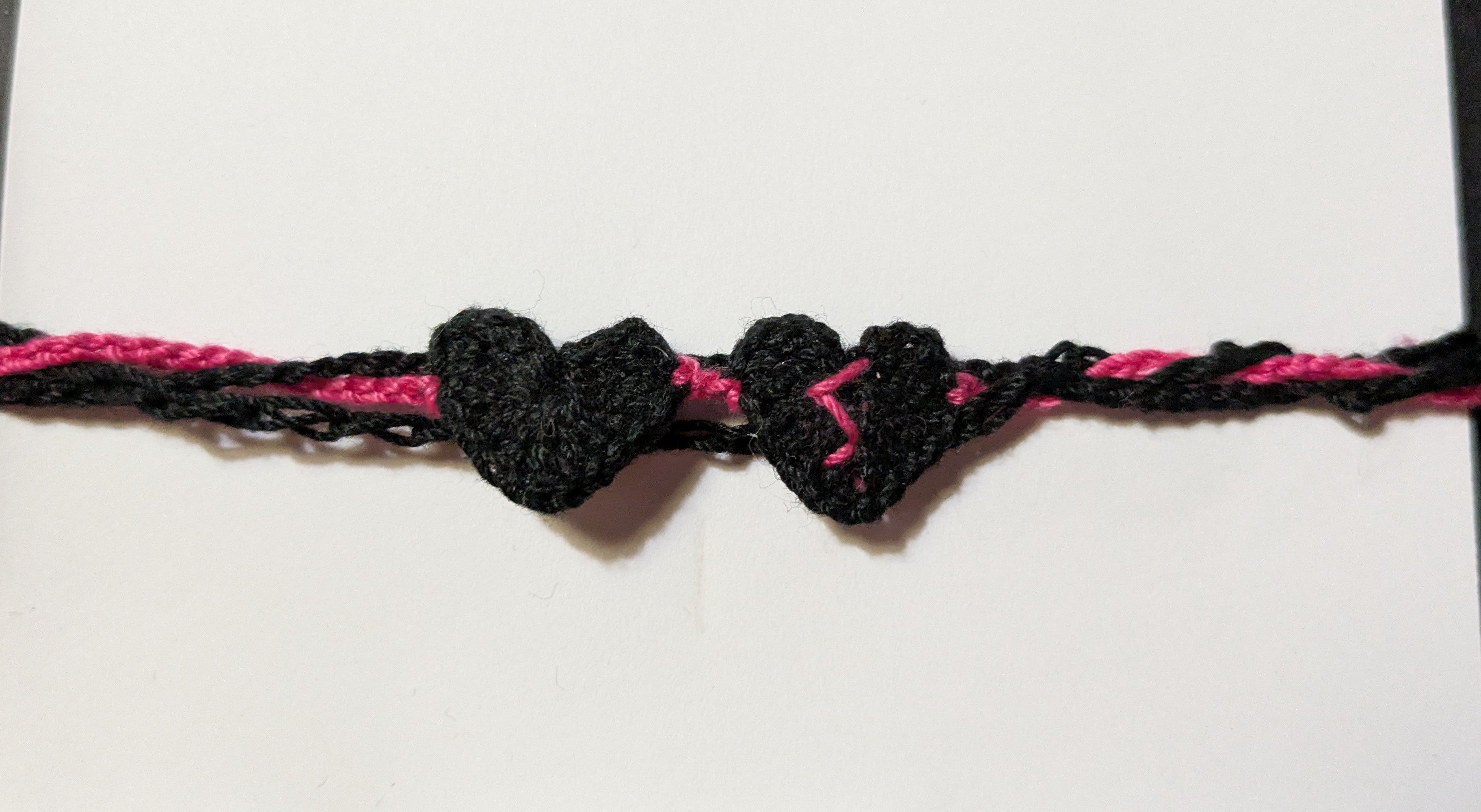 BHC - Black Hearts Club Crochet Bracelet #1