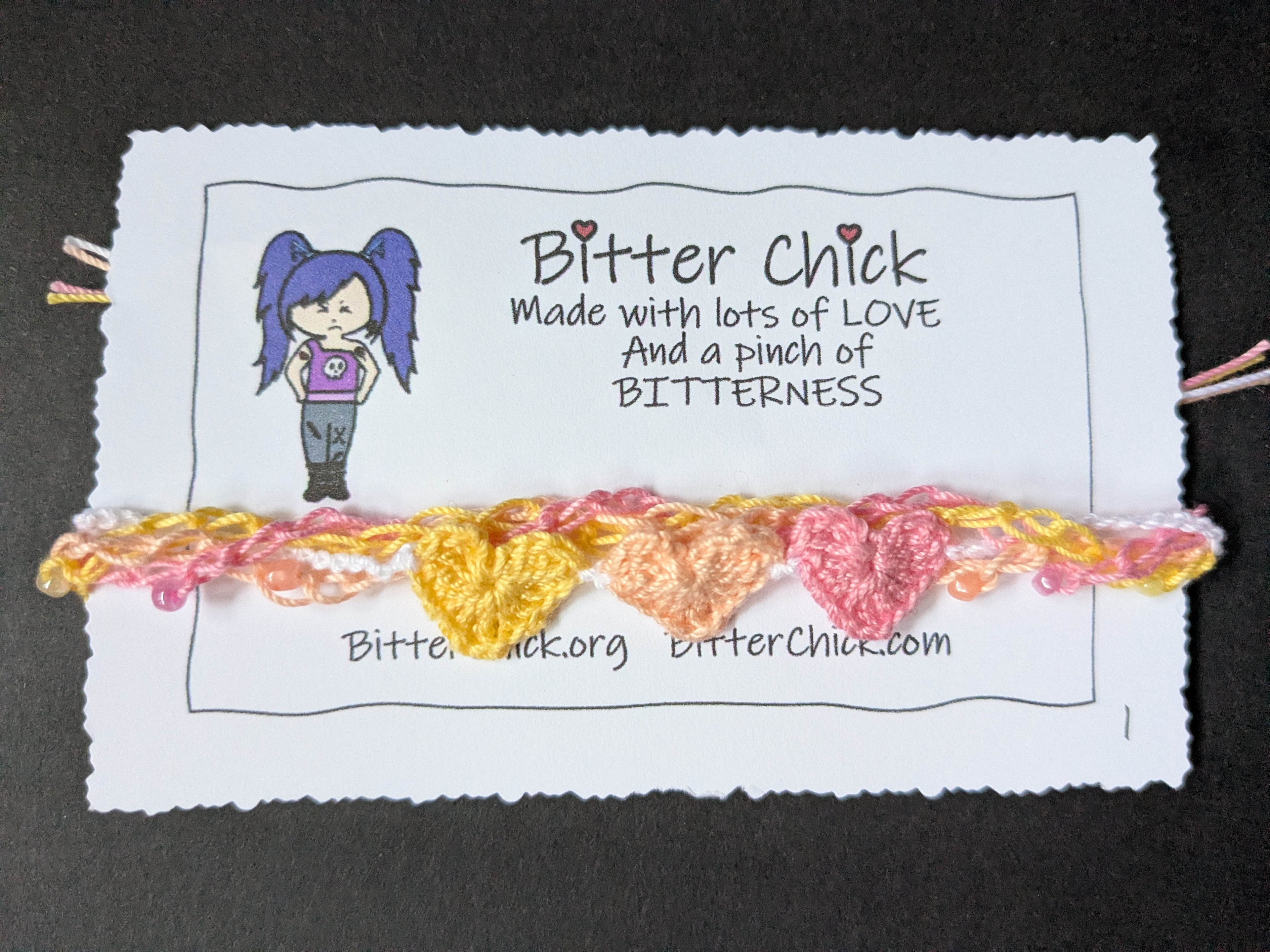 Sweet Hearts Bracelet - Crocheted (1)