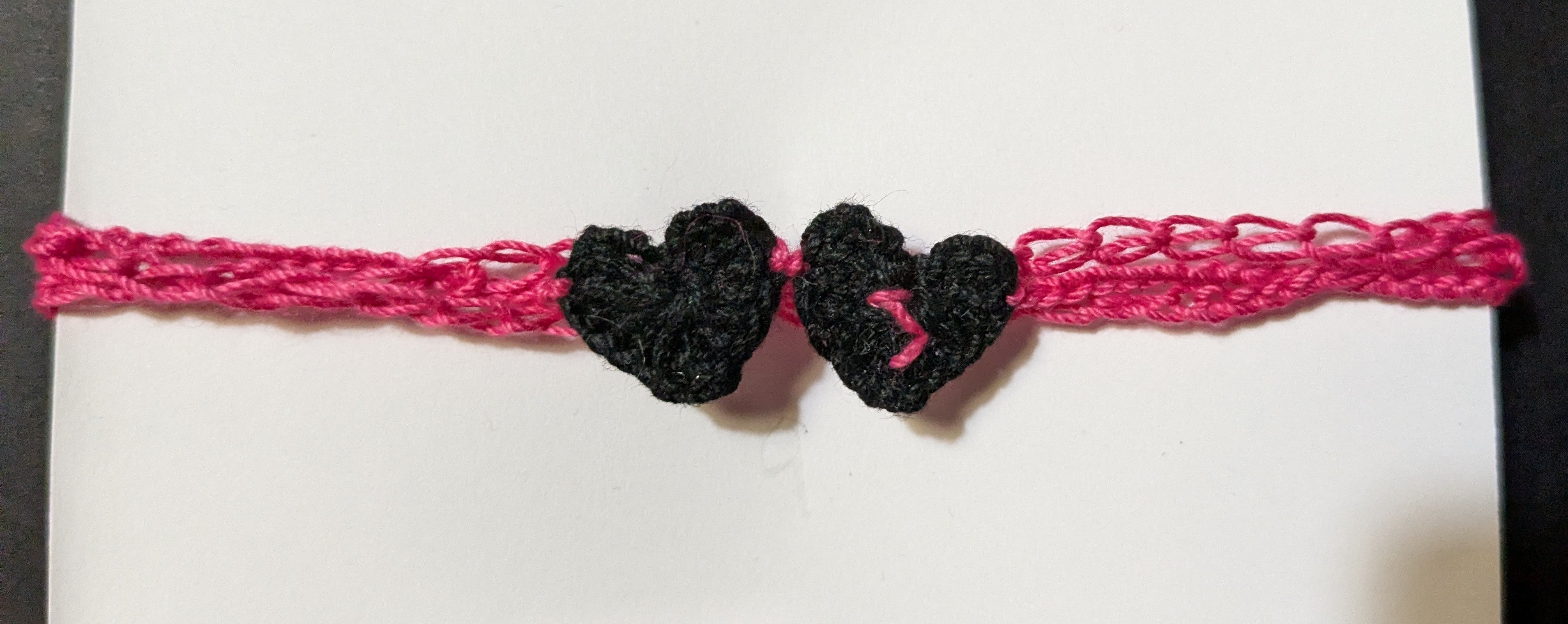 BHC - Black Hearts Club Crochet Bracelet #9